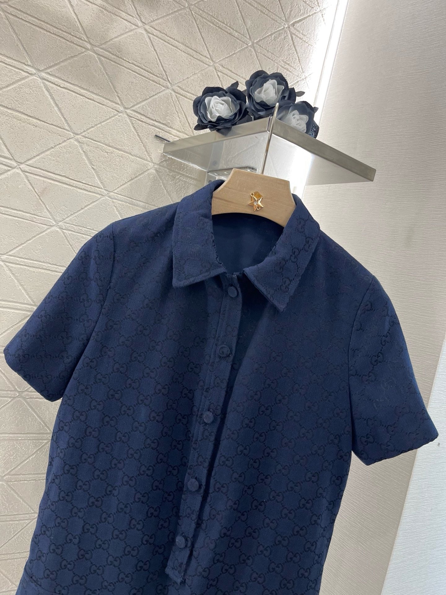 2025ss new product lapel jacquard dress