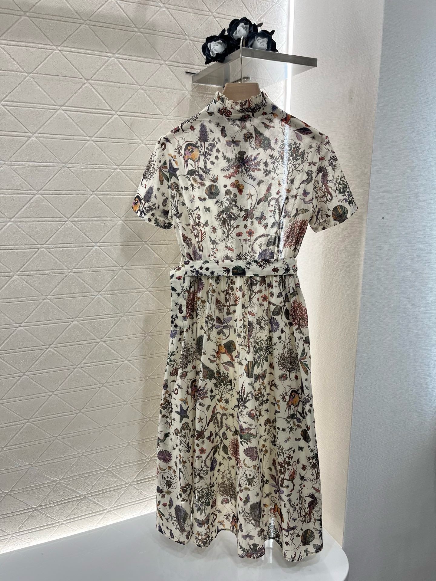 D* new product printed belt dress