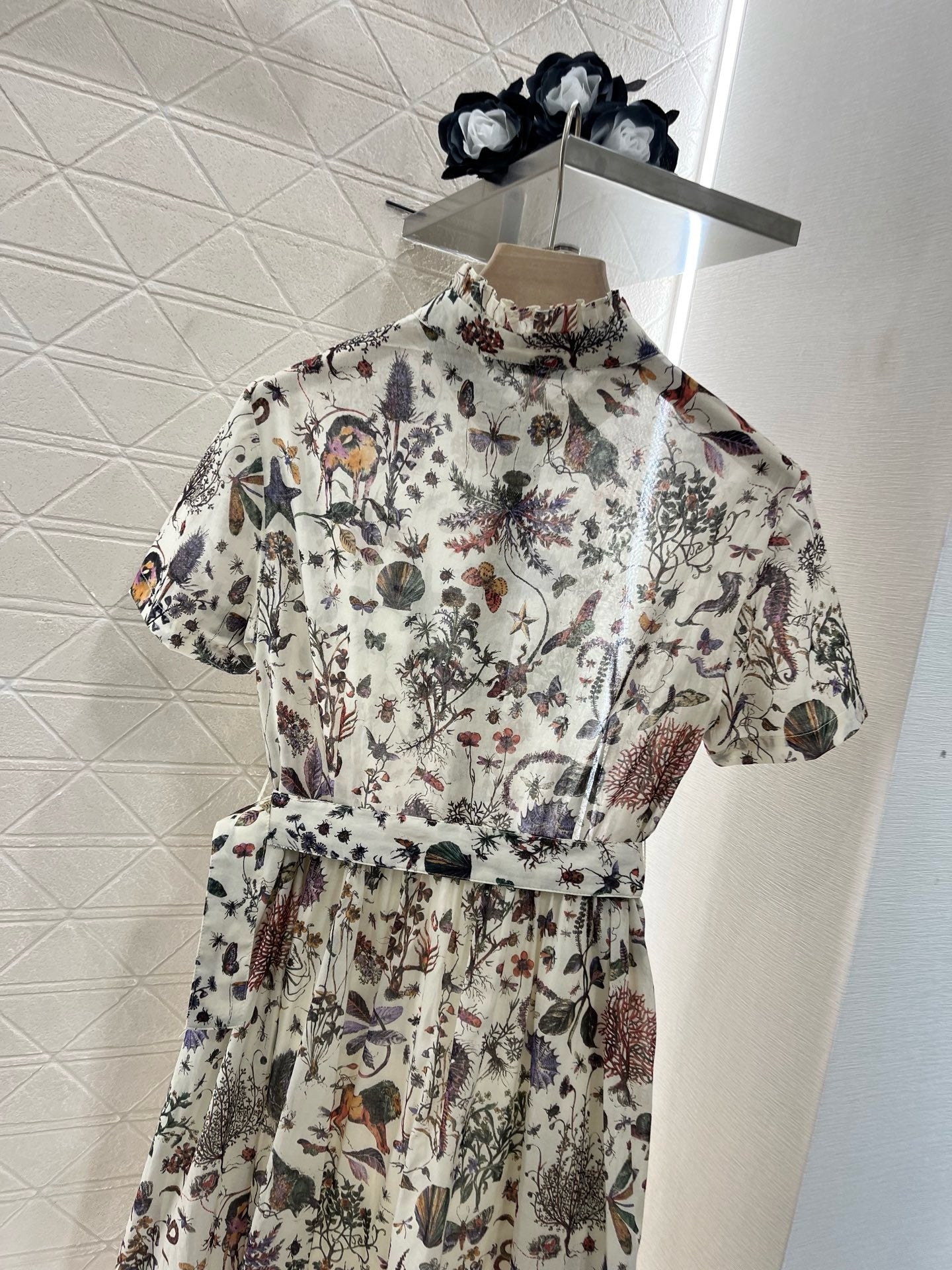 D* new product printed belt dress
