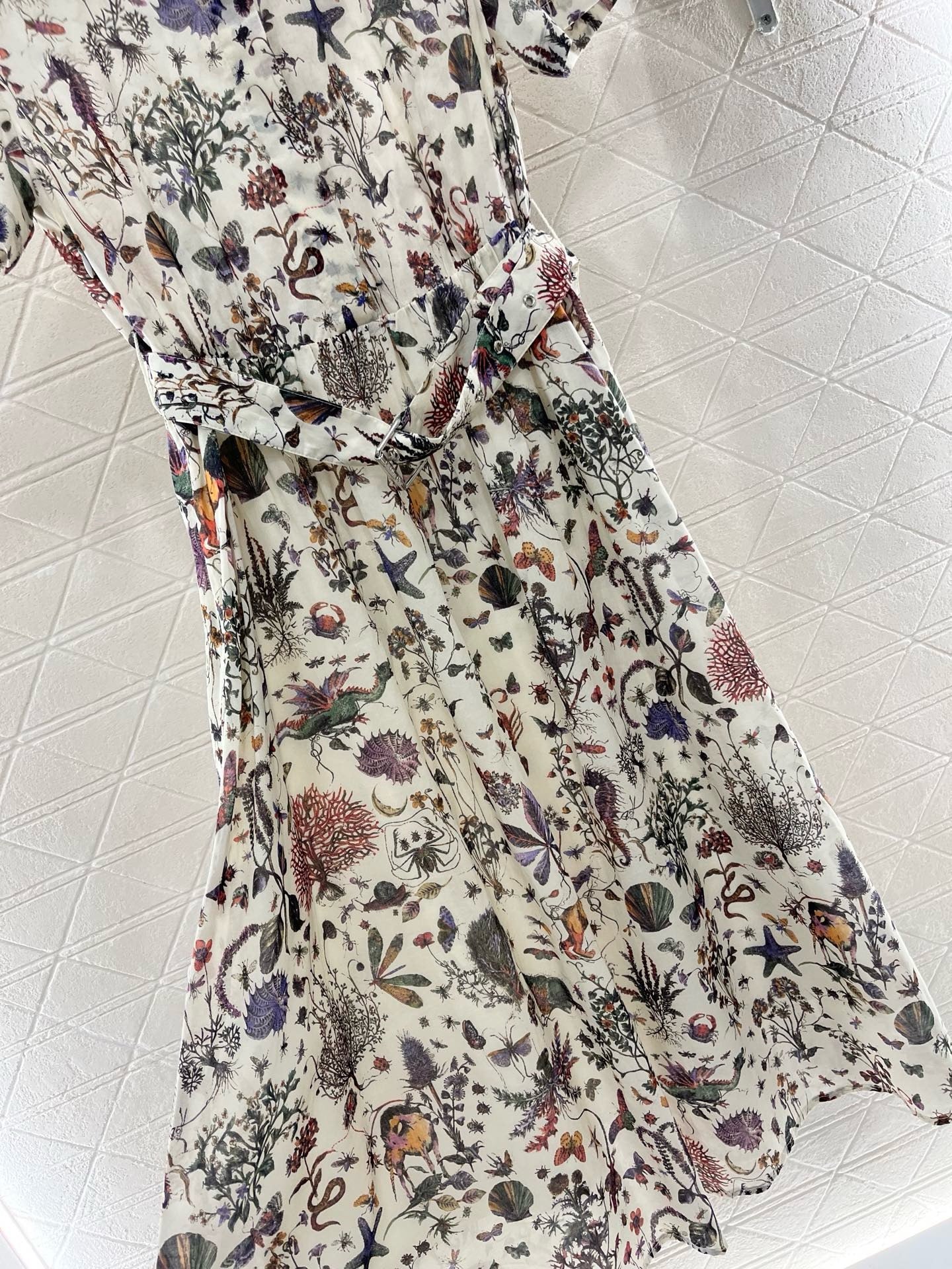 D* new product printed belt dress