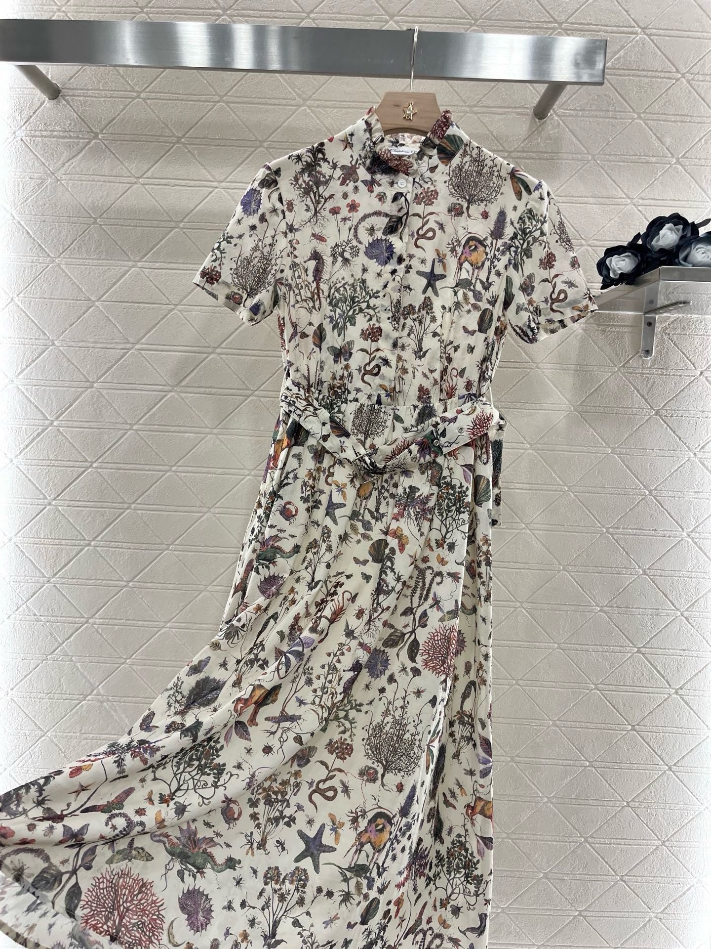 D* new product printed belt dress