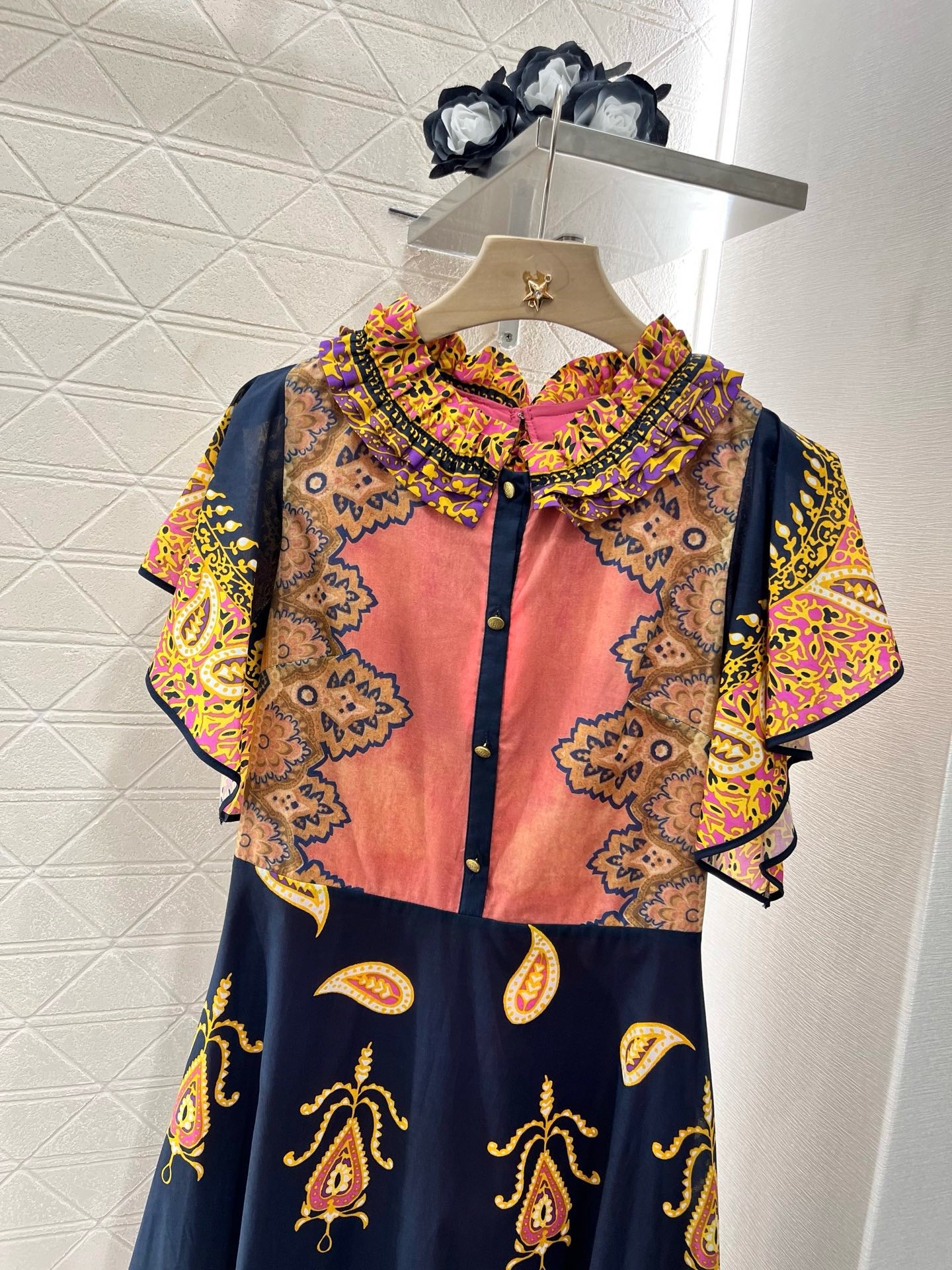 Valentin*2025SS New Product Printed Palace Dress