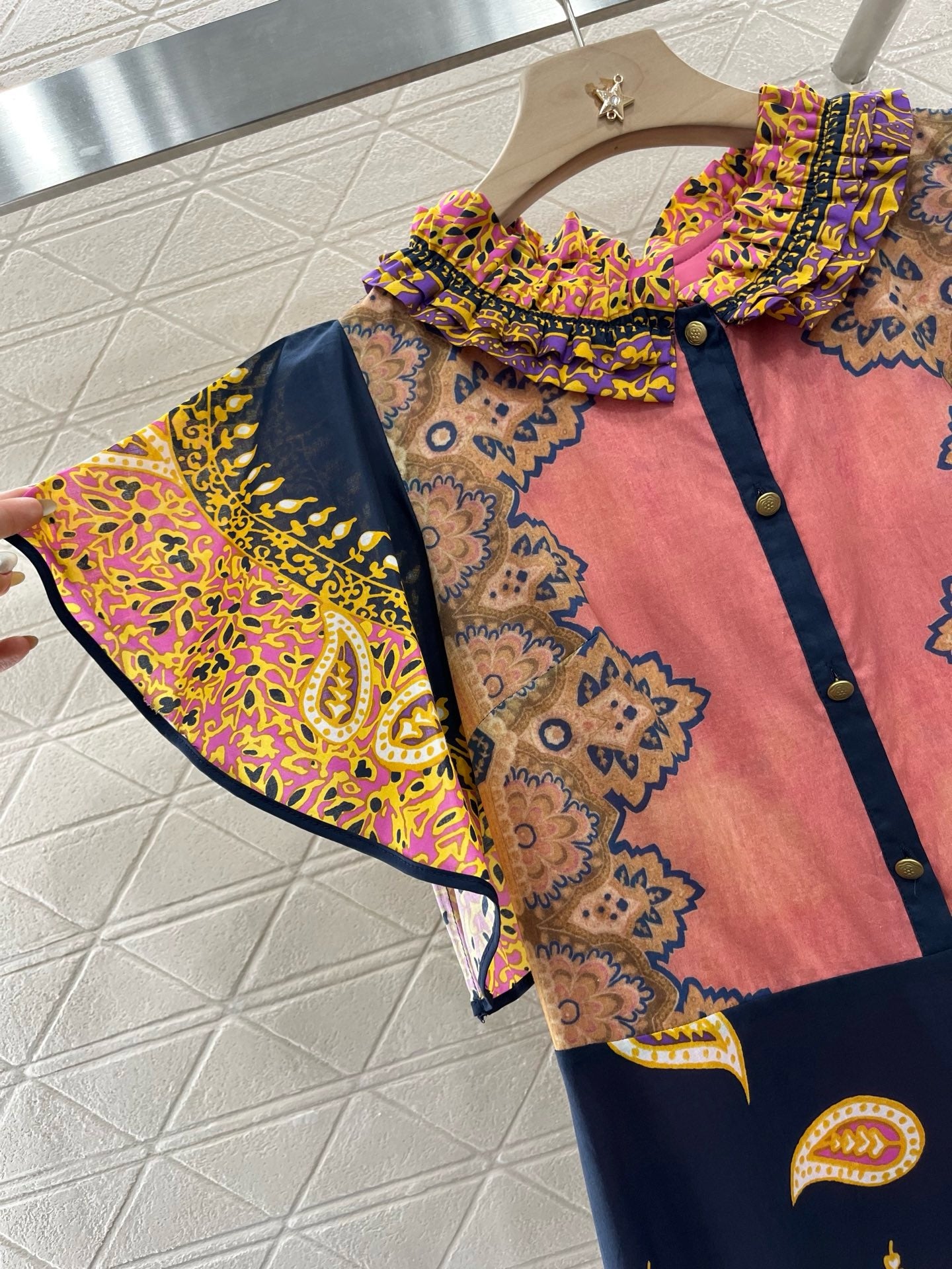 Valentin*2025SS New Product Printed Palace Dress