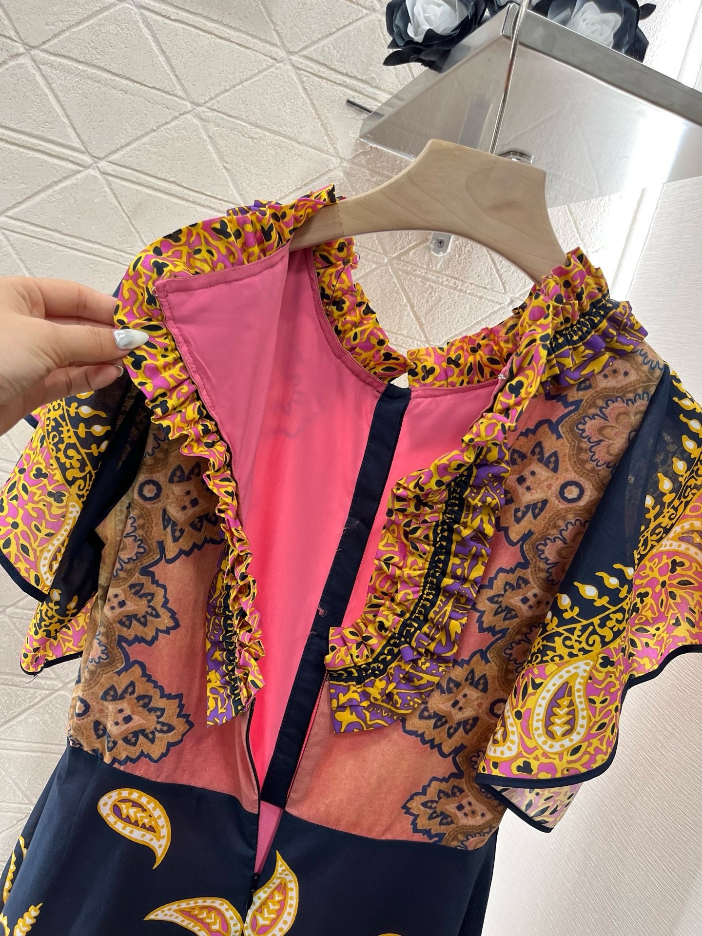 Valentin*2025SS New Product Printed Palace Dress