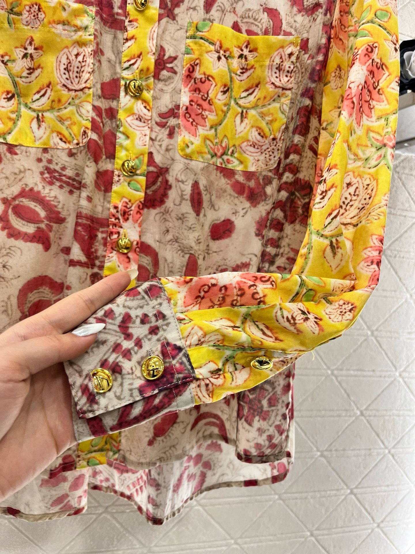 Valentin* new product lace floral shirt