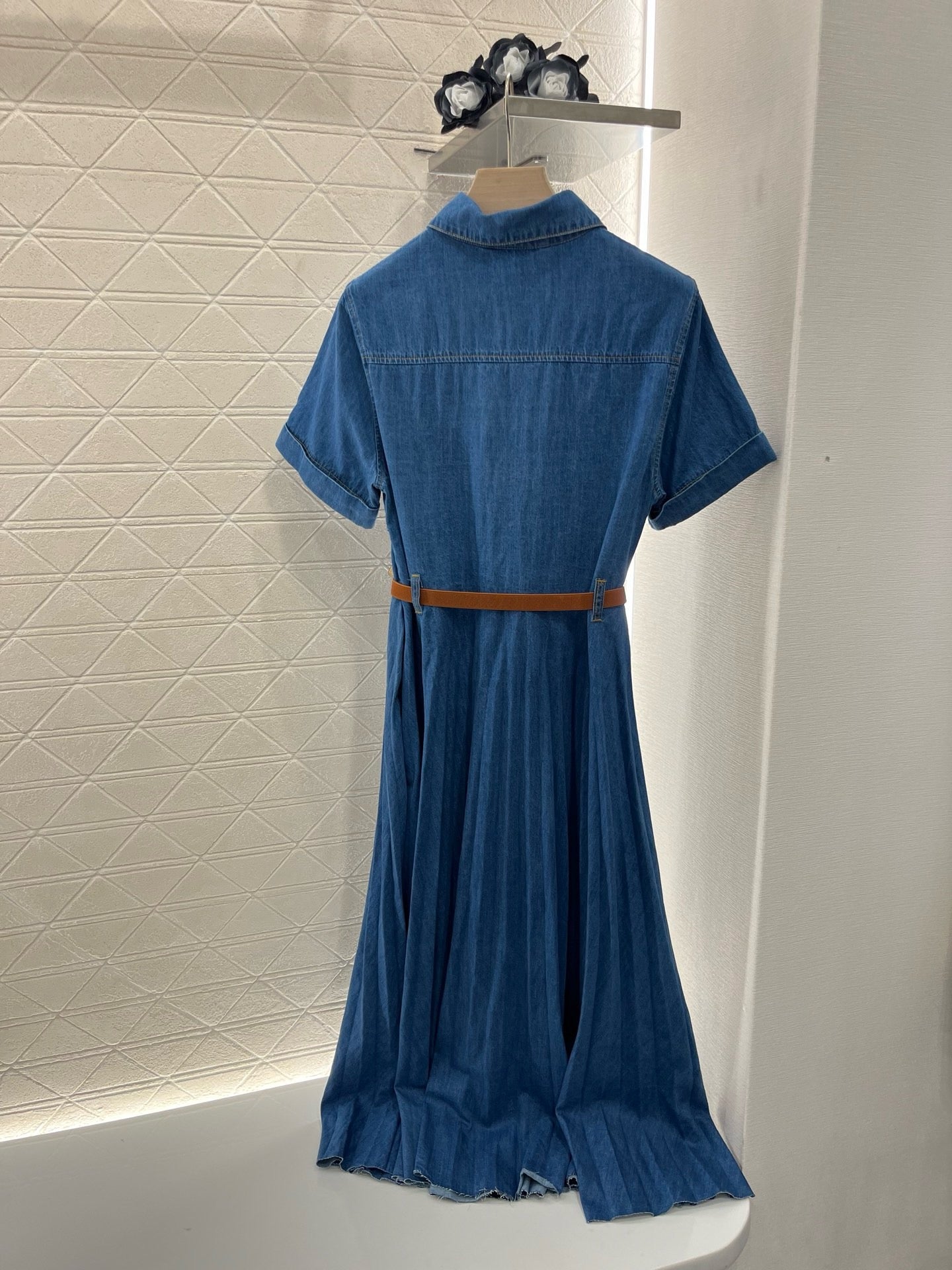 MI*MI*2025SS New Belt Denim Dress