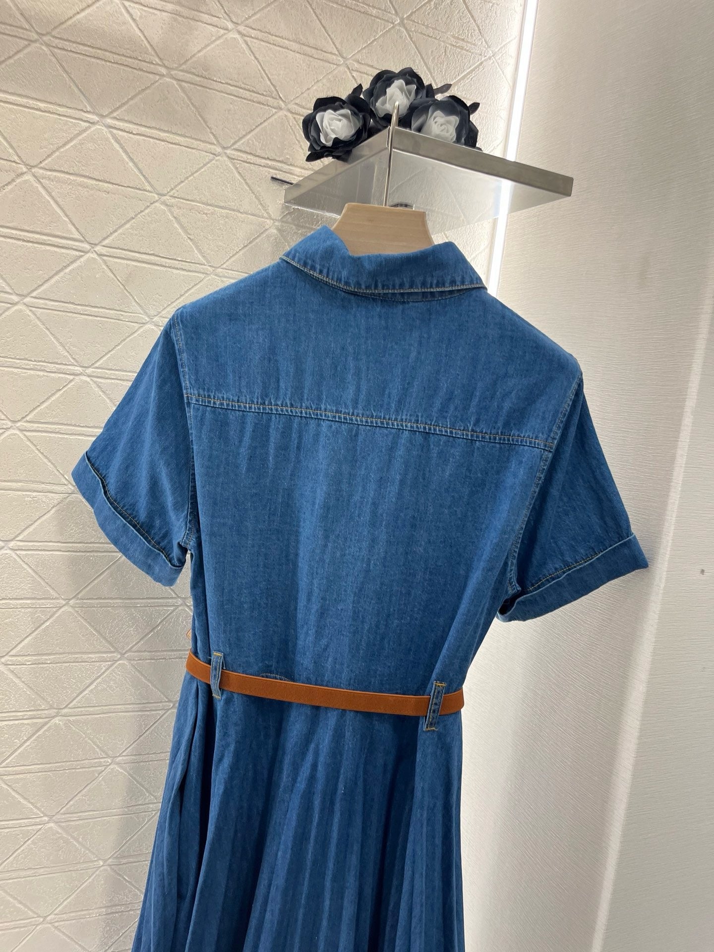 MI*MI*2025SS New Belt Denim Dress