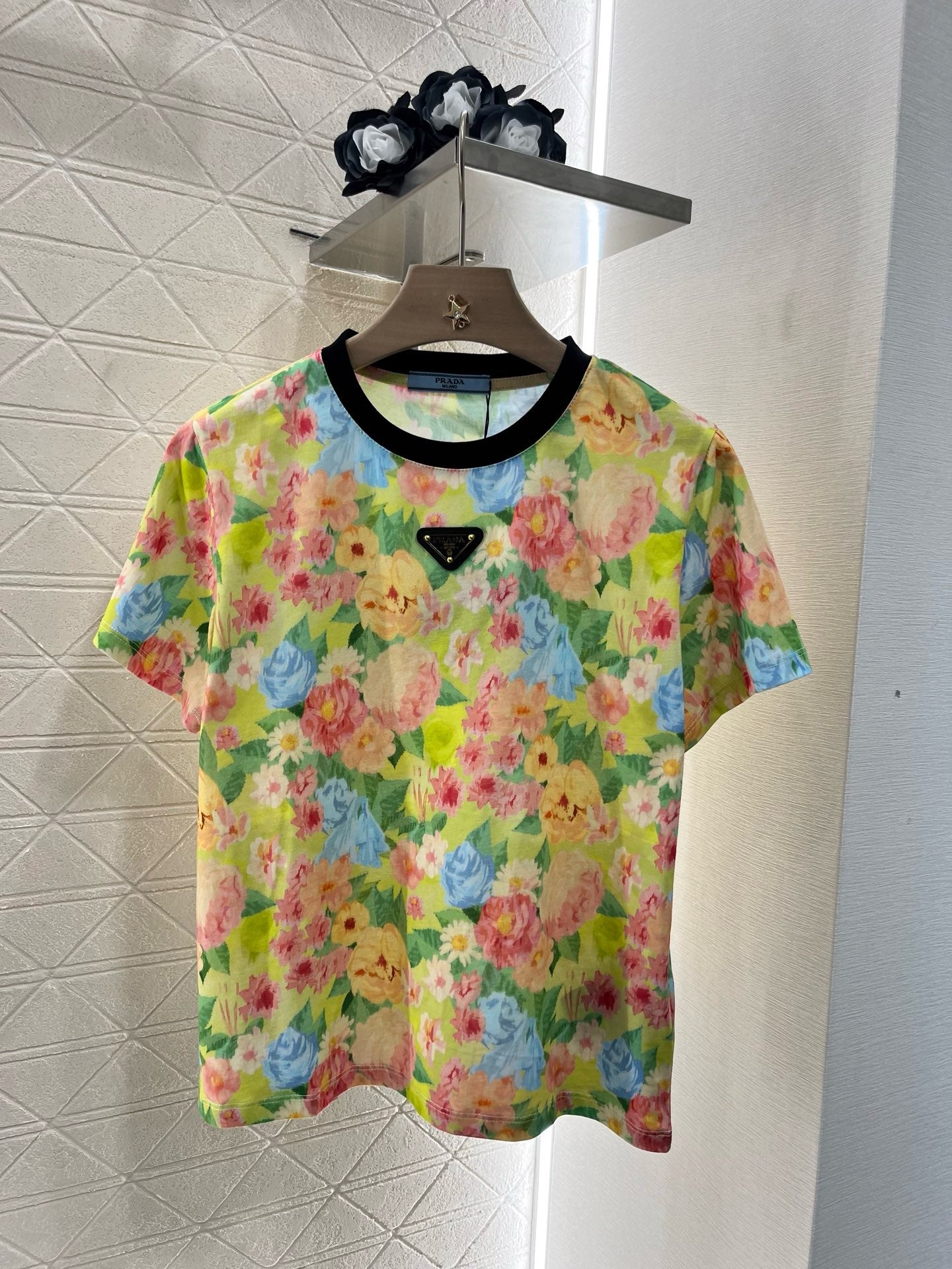 New Arrival Contrast Ribbed Short Sleeves