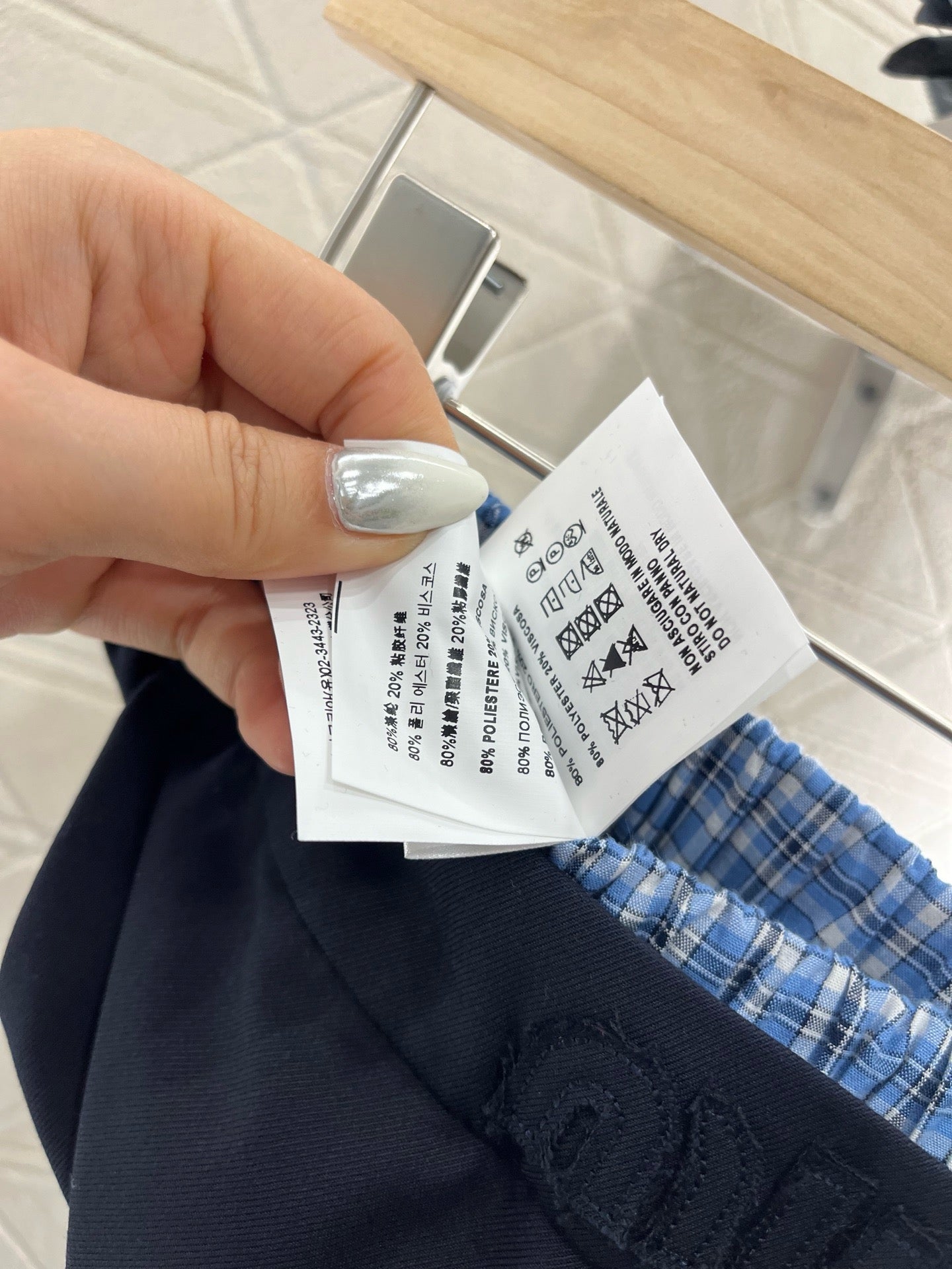 MI*MI*New Arrival Plaid Stitching Suit Straight Trousers