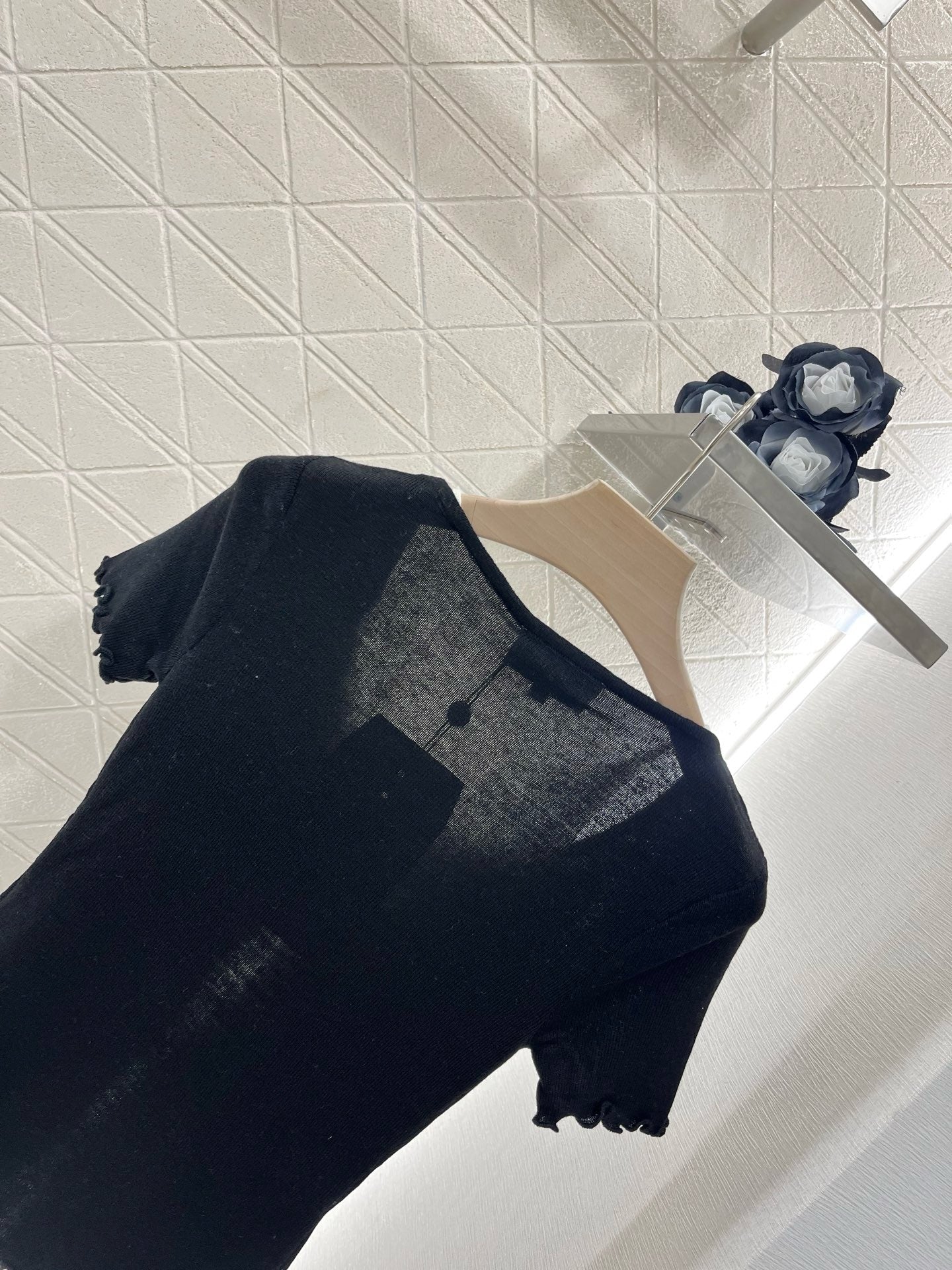 C* 2025SS New Two-piece Hollow Knit Short Sleeves