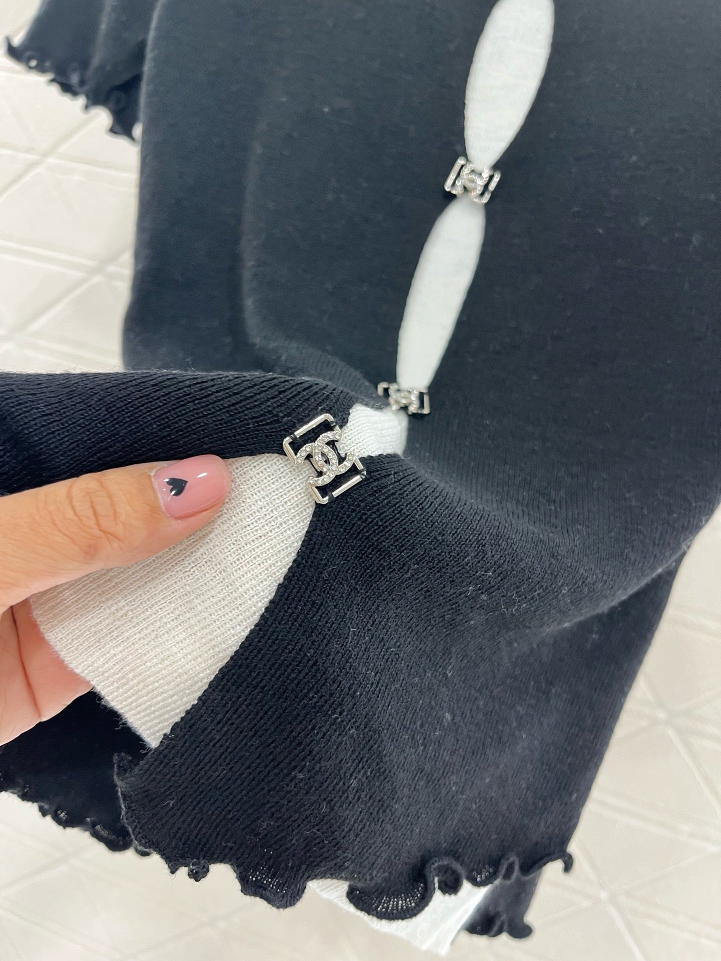 C* 2025SS New Two-piece Hollow Knit Short Sleeves