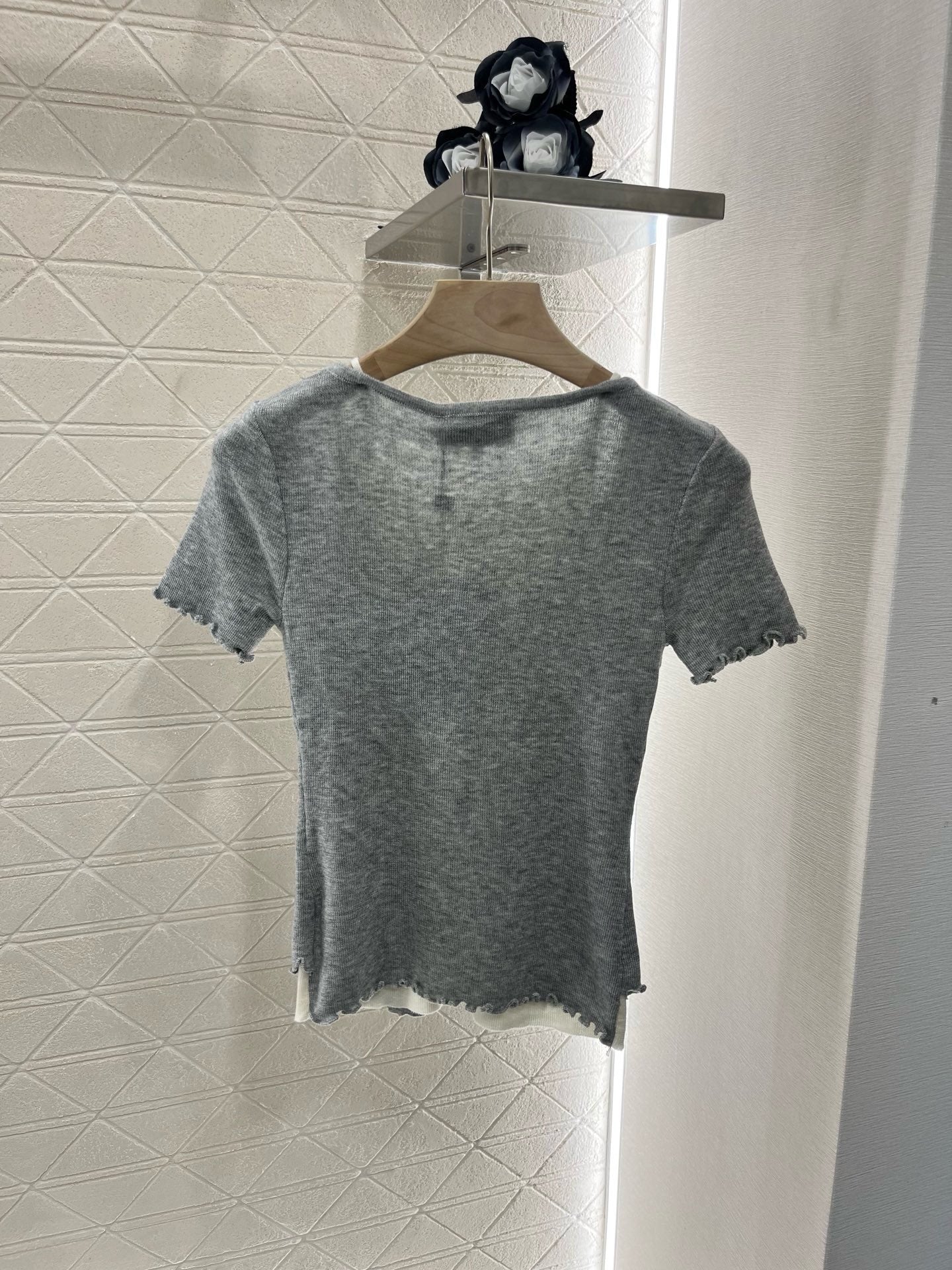 C* 2025SS New Two-piece Hollow Knit Short Sleeves