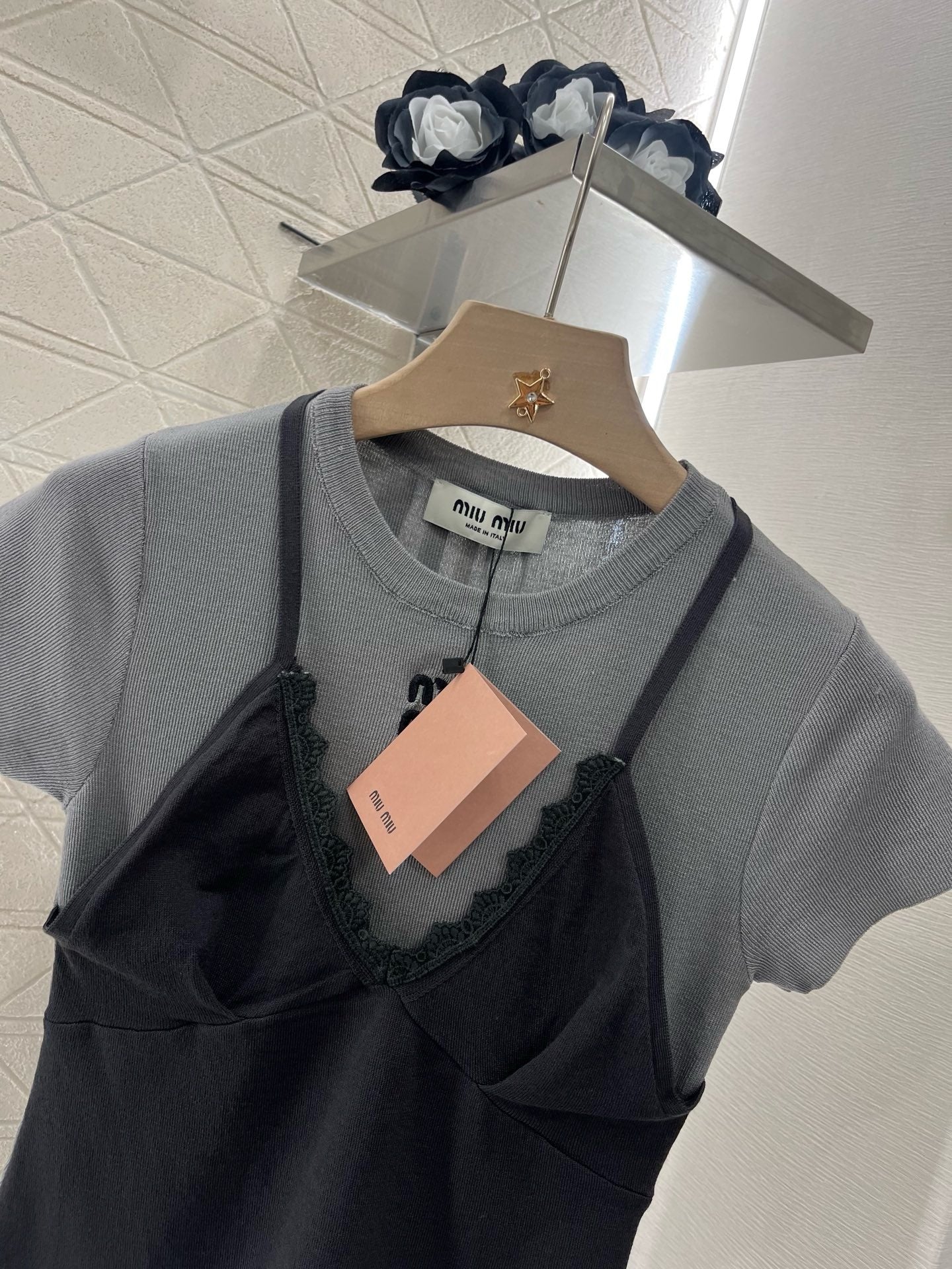 MI*MI*New arrival Suspenders with short sleeves Wool material