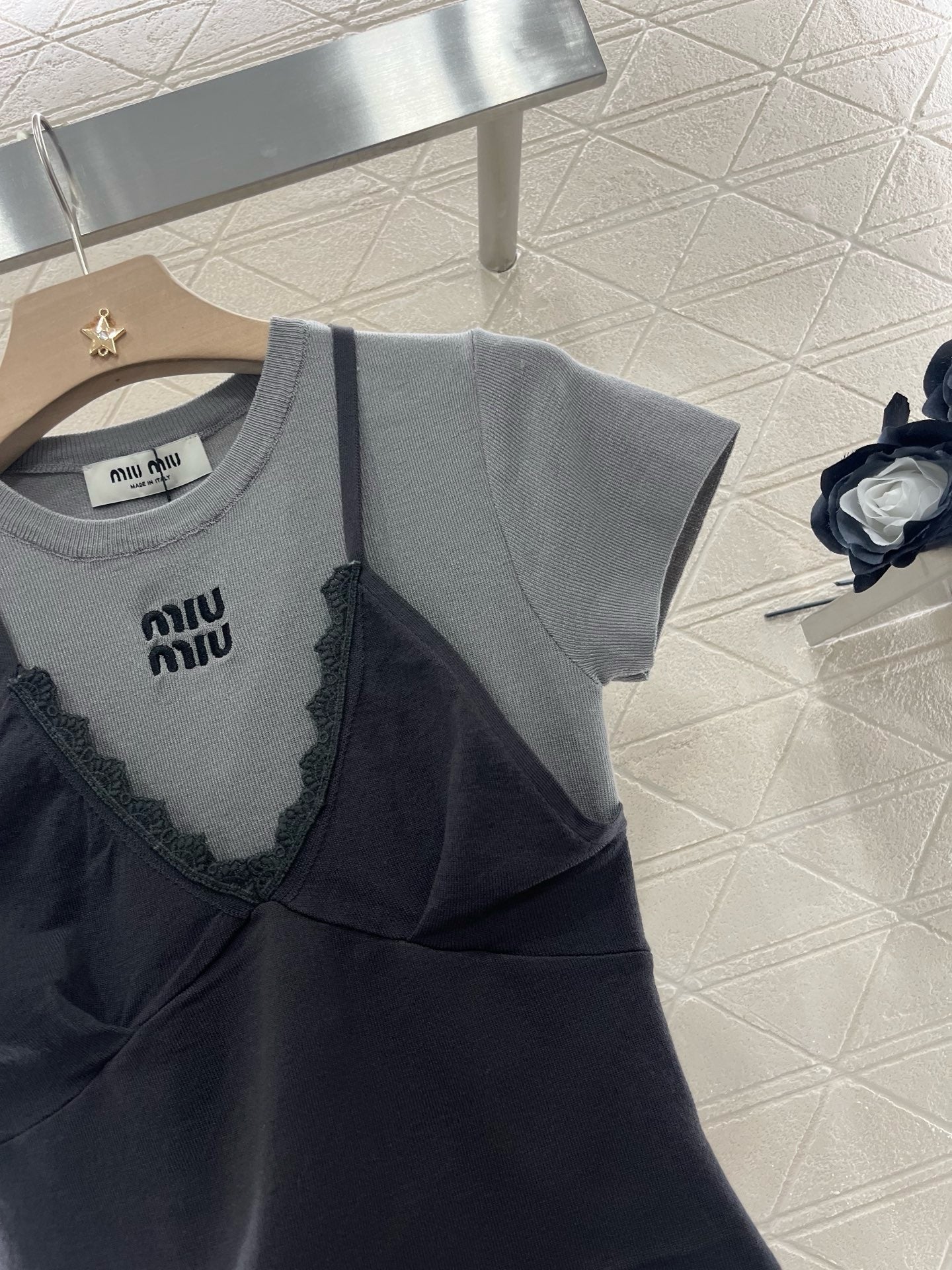 MI*MI*New arrival Suspenders with short sleeves Wool material
