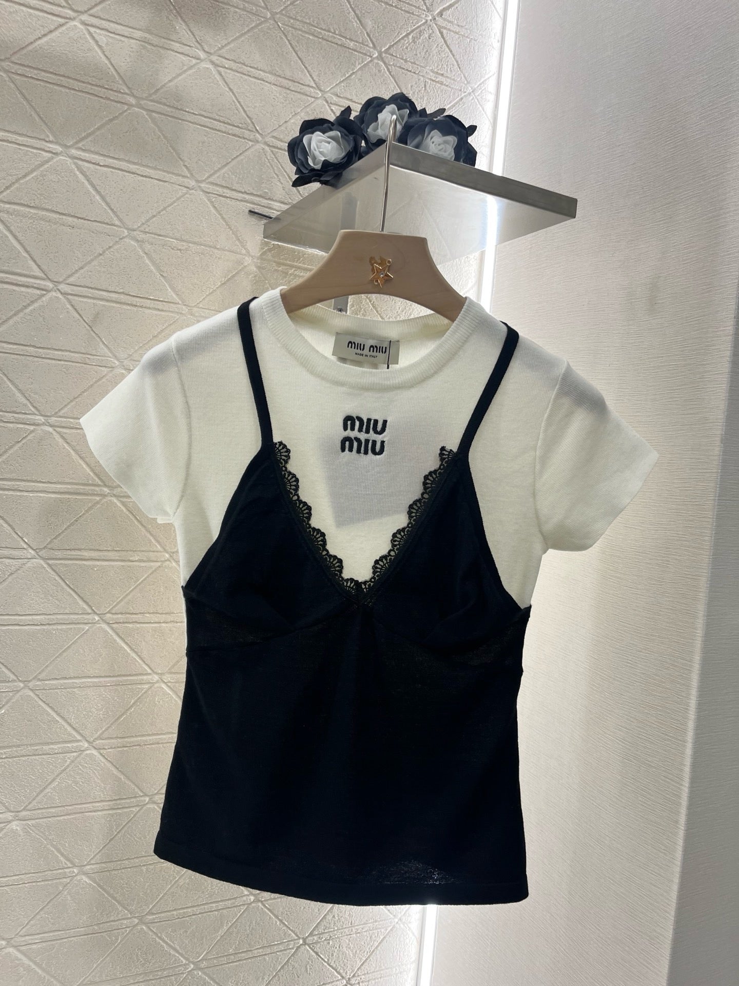 MI*MI*New arrival Suspenders with short sleeves Wool material