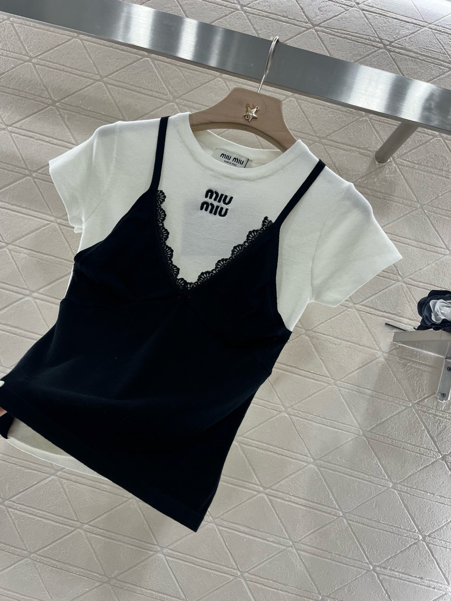 MI*MI*New arrival Suspenders with short sleeves Wool material