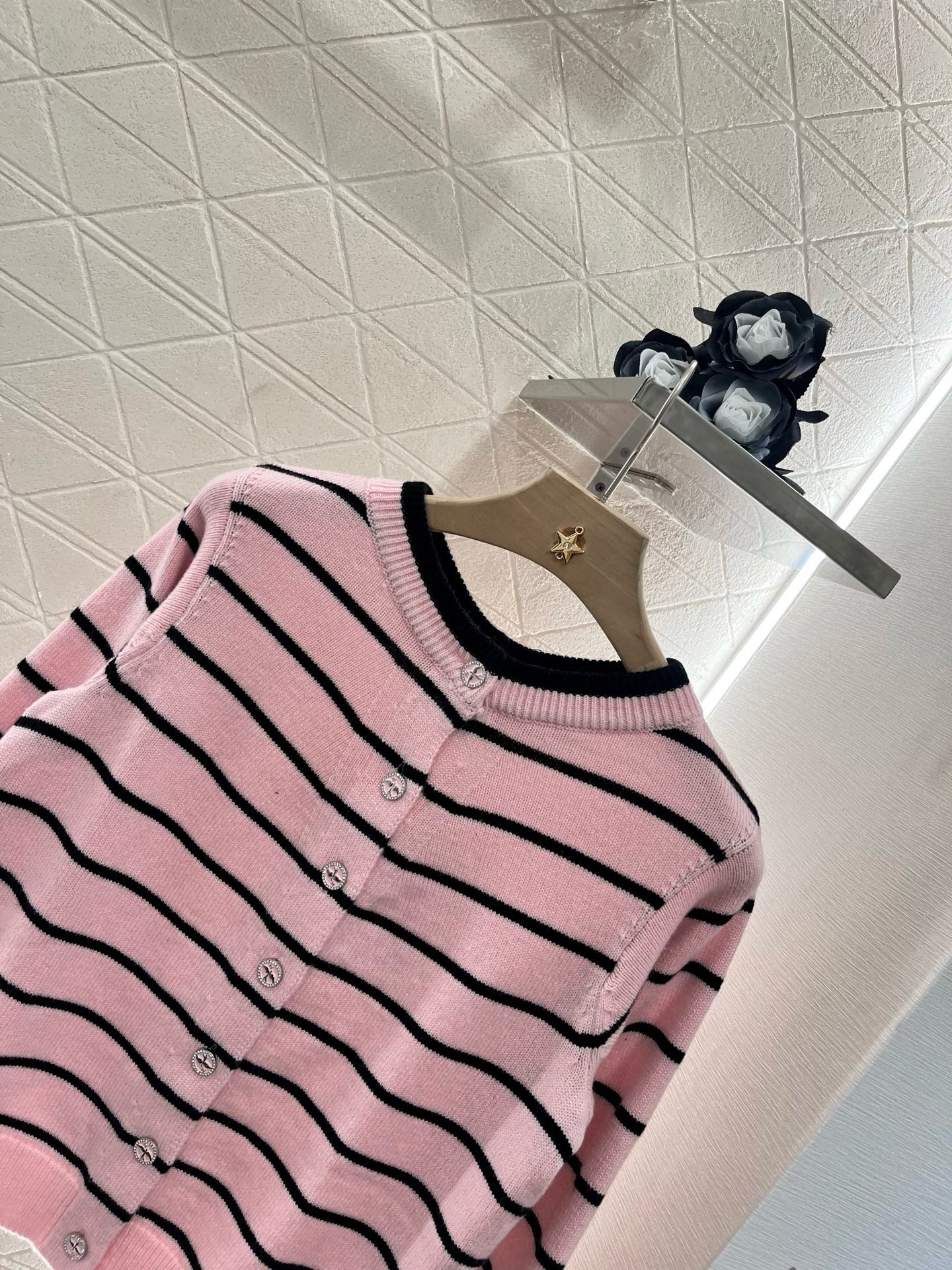 C*2025SS New Striped Knit Cardigan