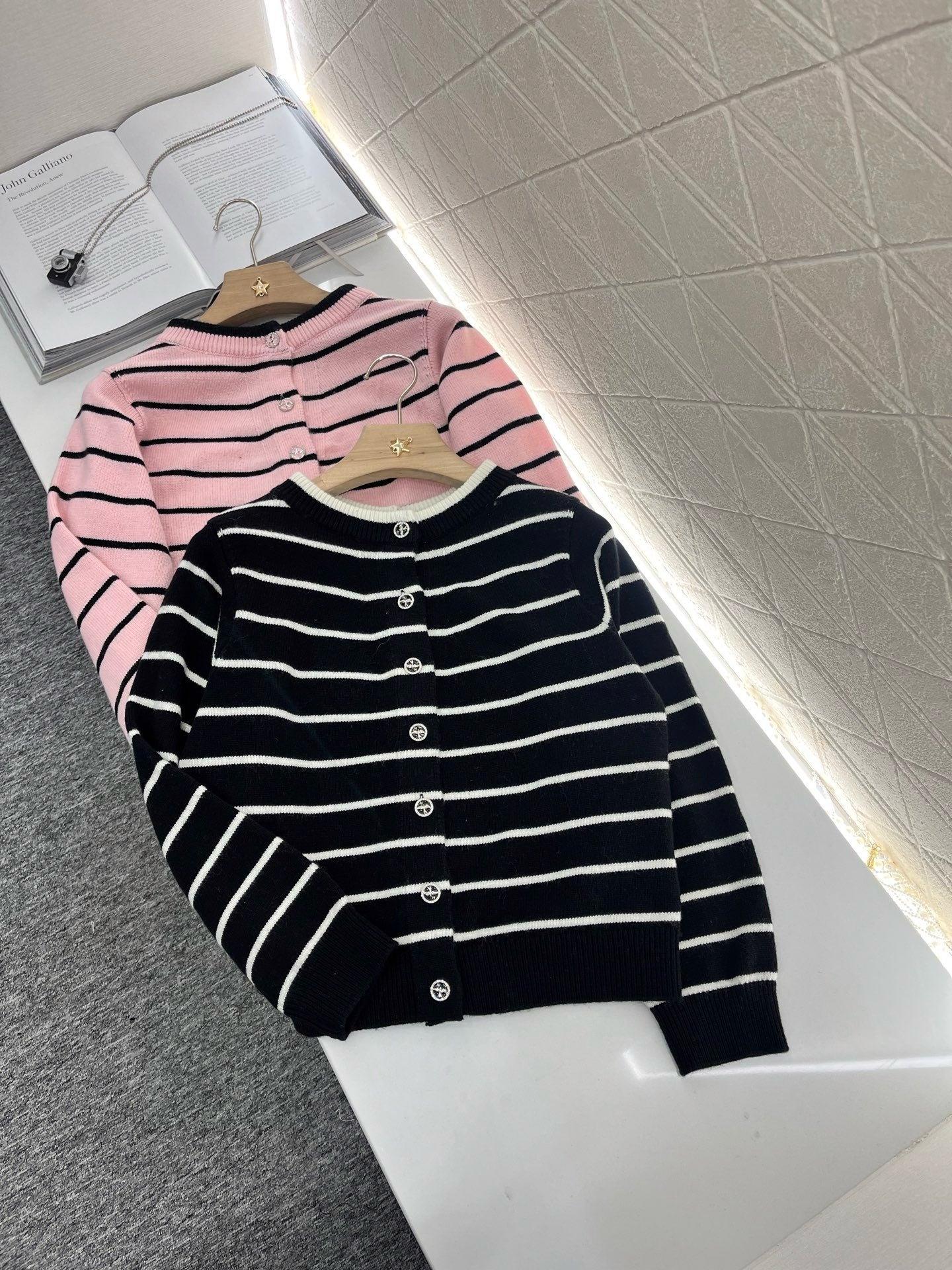 C*2025SS New Striped Knit Cardigan