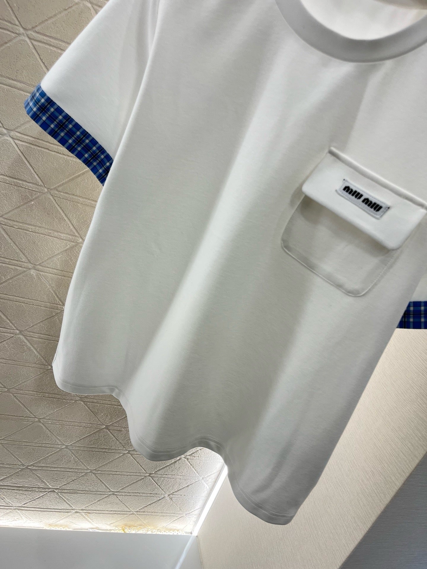 MI*MI*2025SS New Style Plaid Stitching Cotton Material