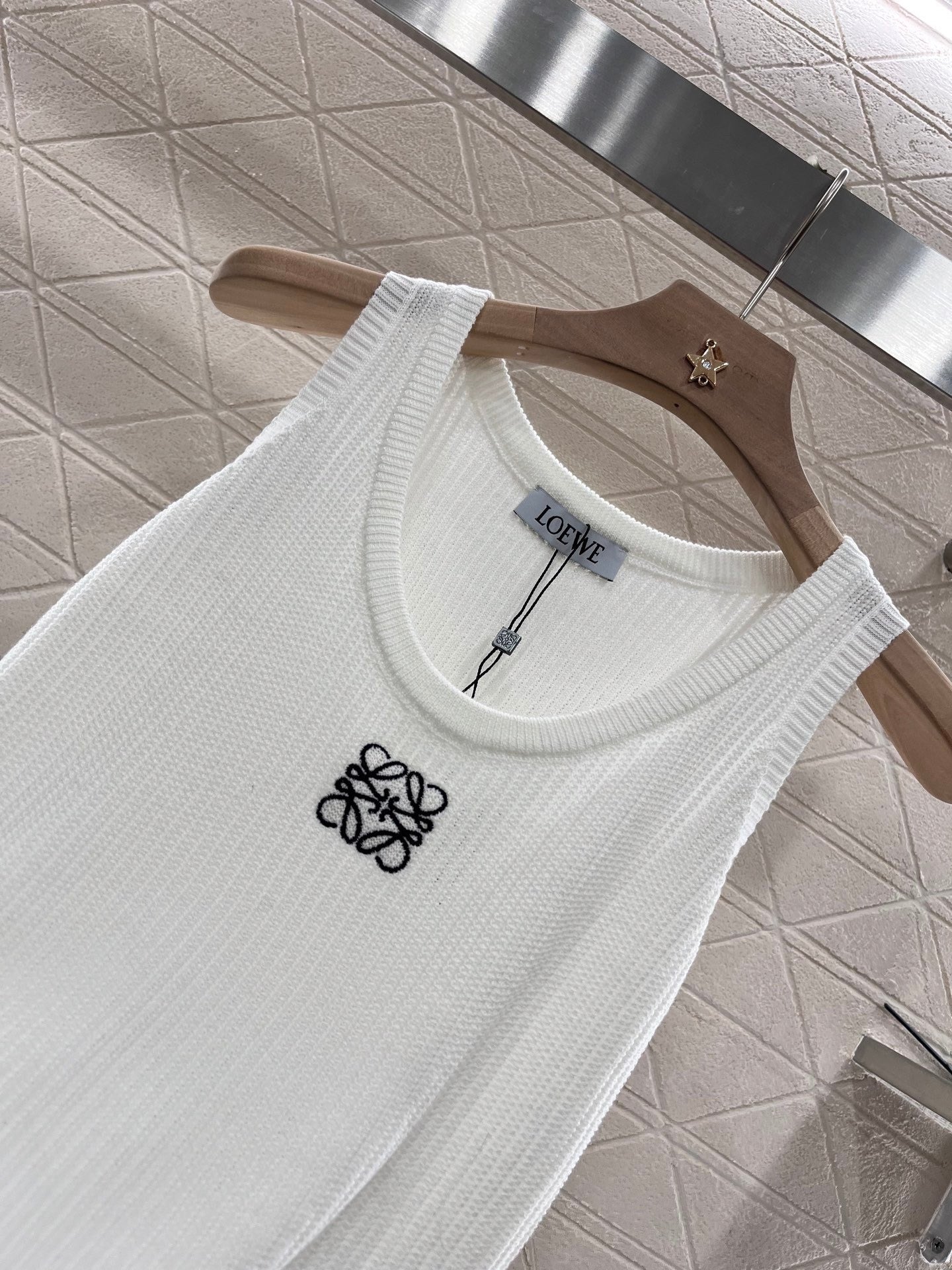 2025ss new knitted white vest