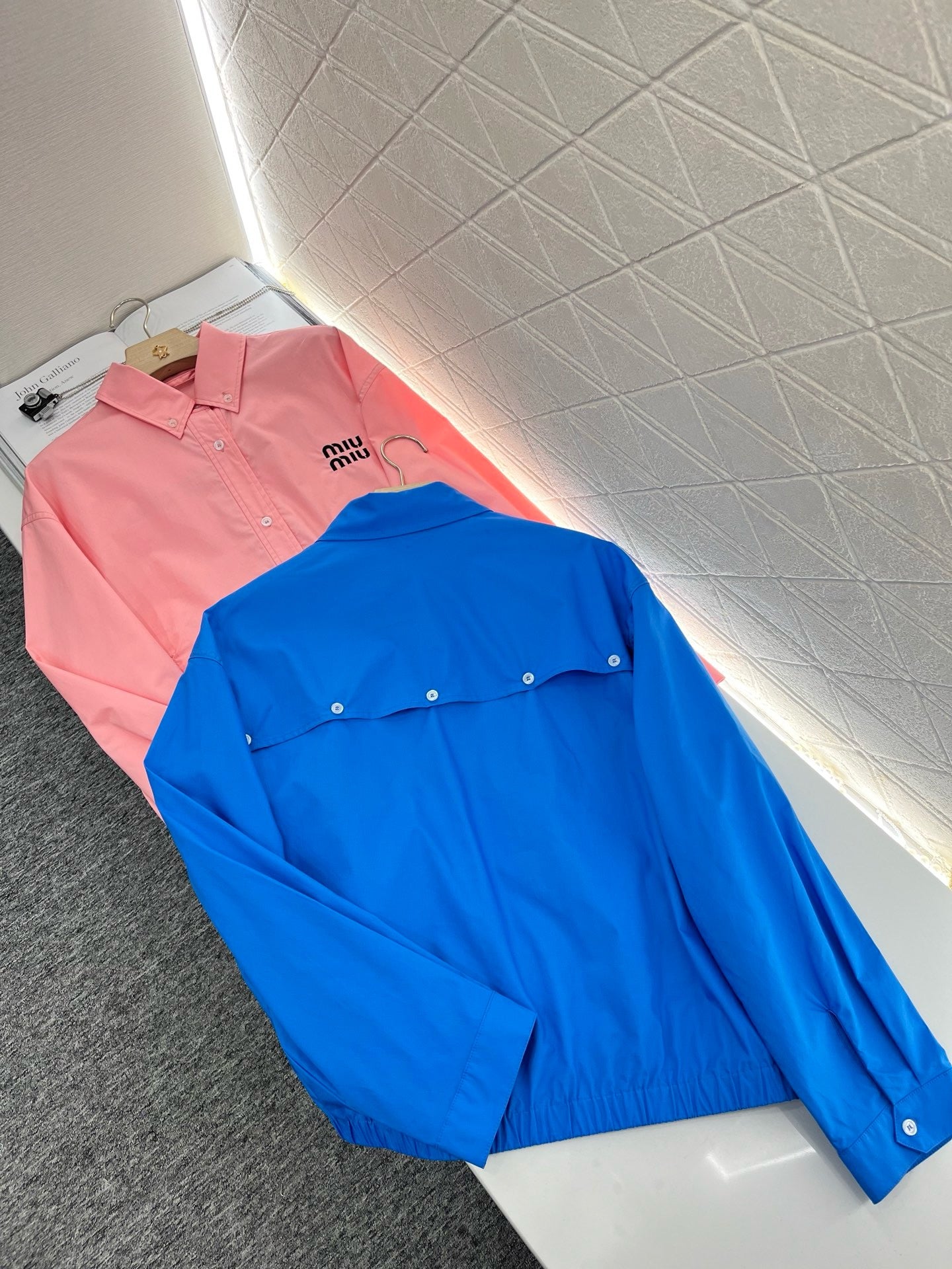 MI*MI*2025ss New Product Lapel Loose Shirt Pink
