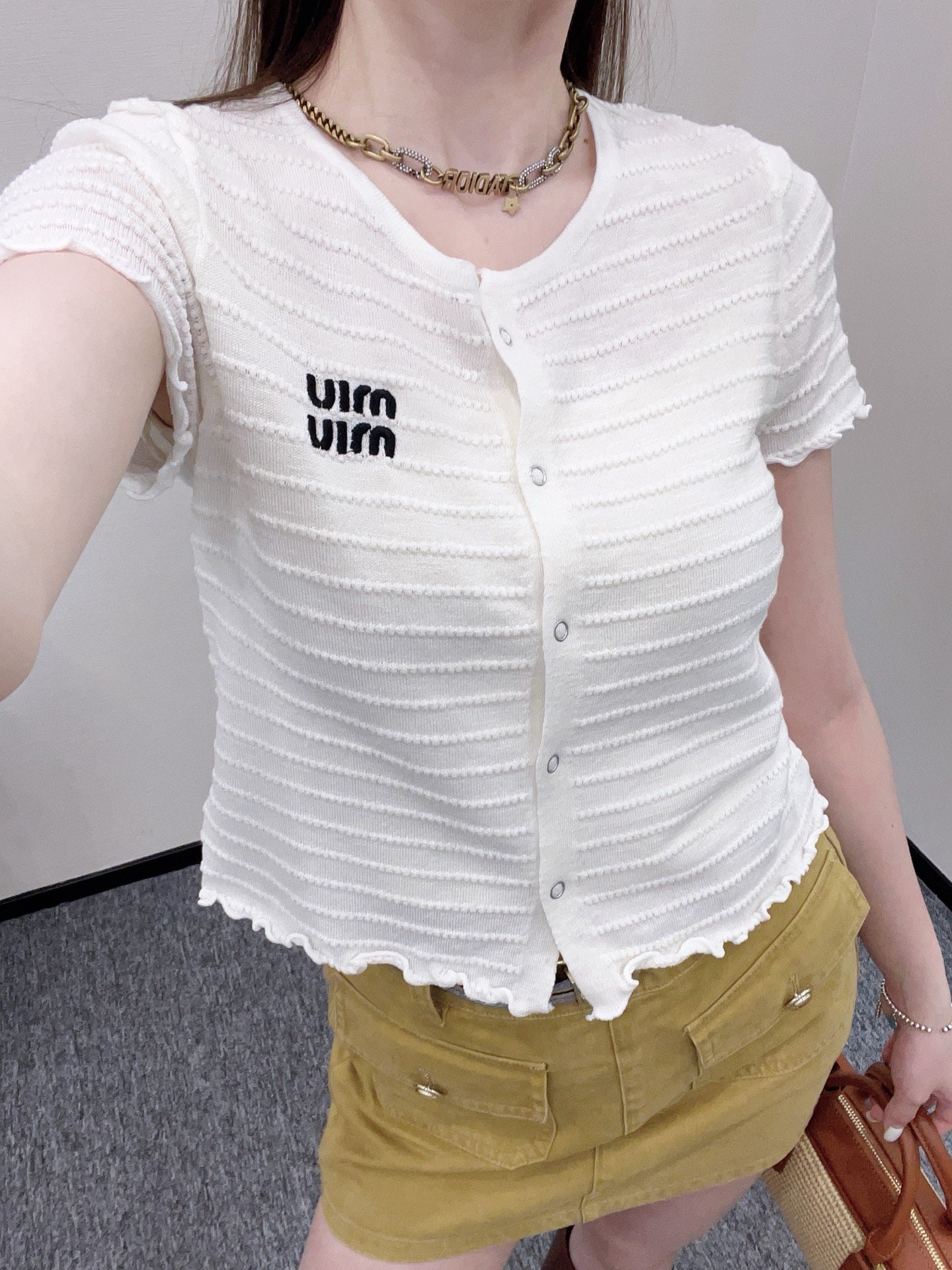 MI*MI*New Arrival Lace Knitted Suspender Cardigan Two-piece Set