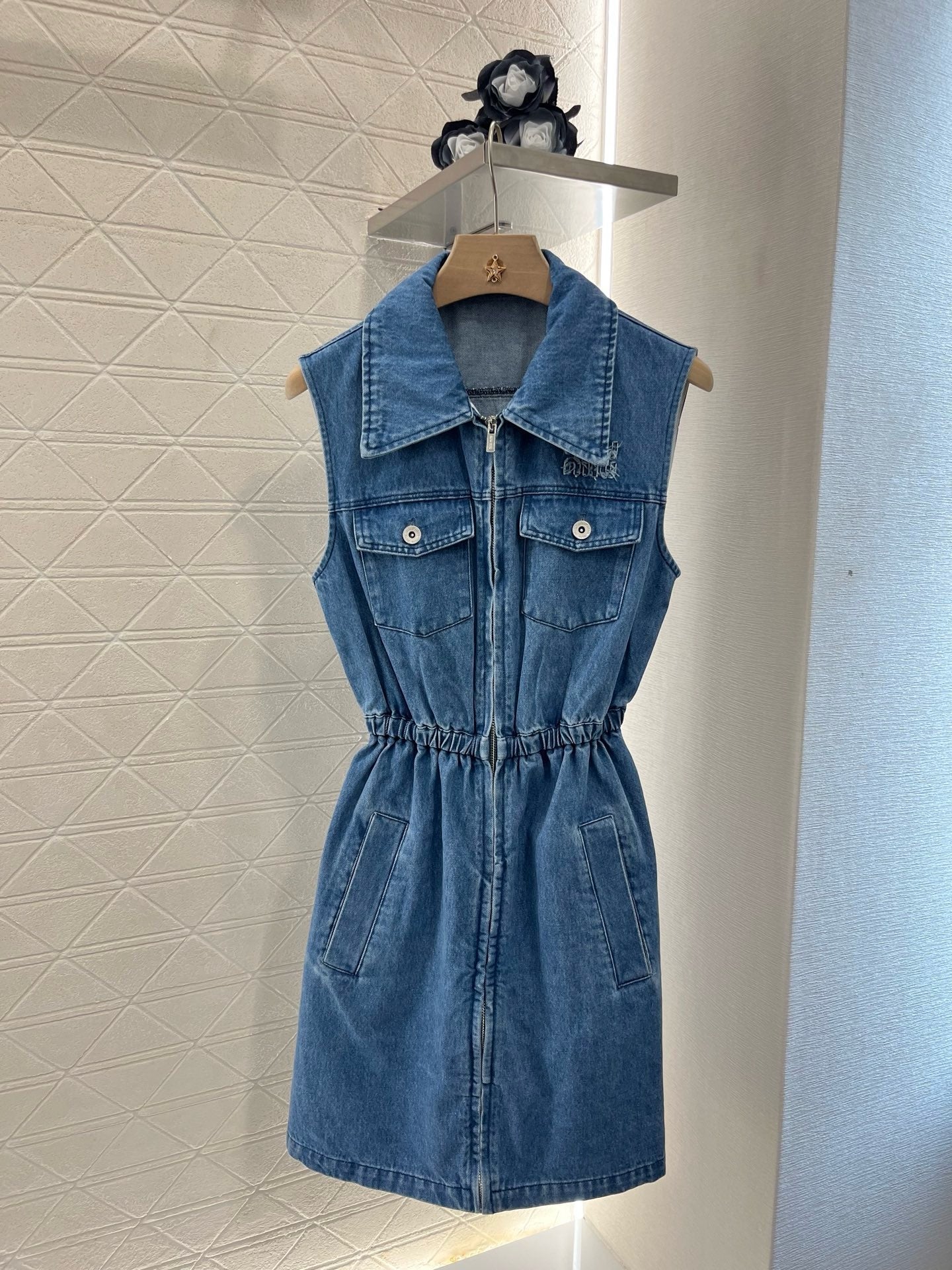 MI*MI*2025SS New Sleeveless Denim Dress