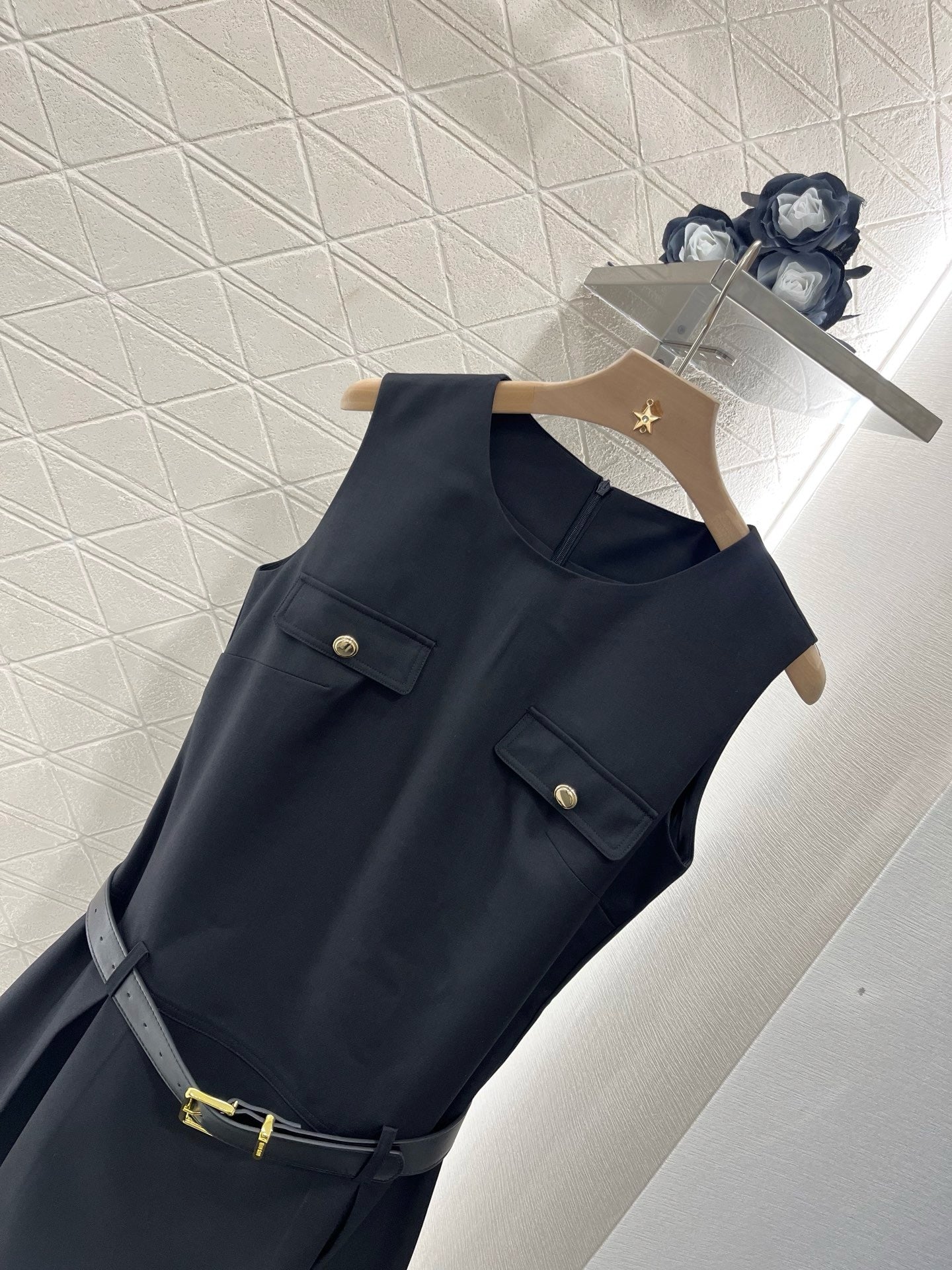 MI*MI*New Pocket Vest Dress
