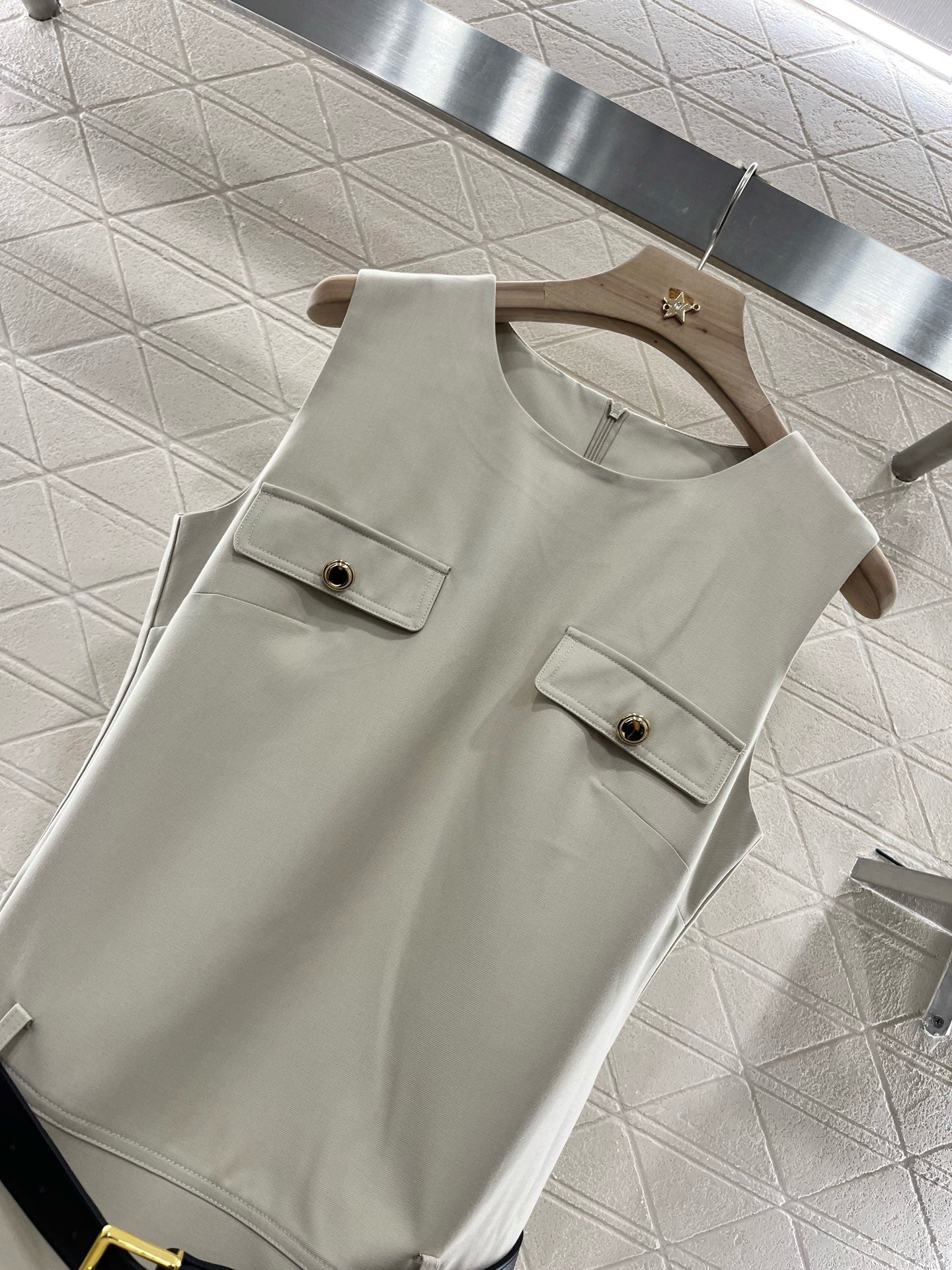 MI*MI*New Pocket Vest Dress