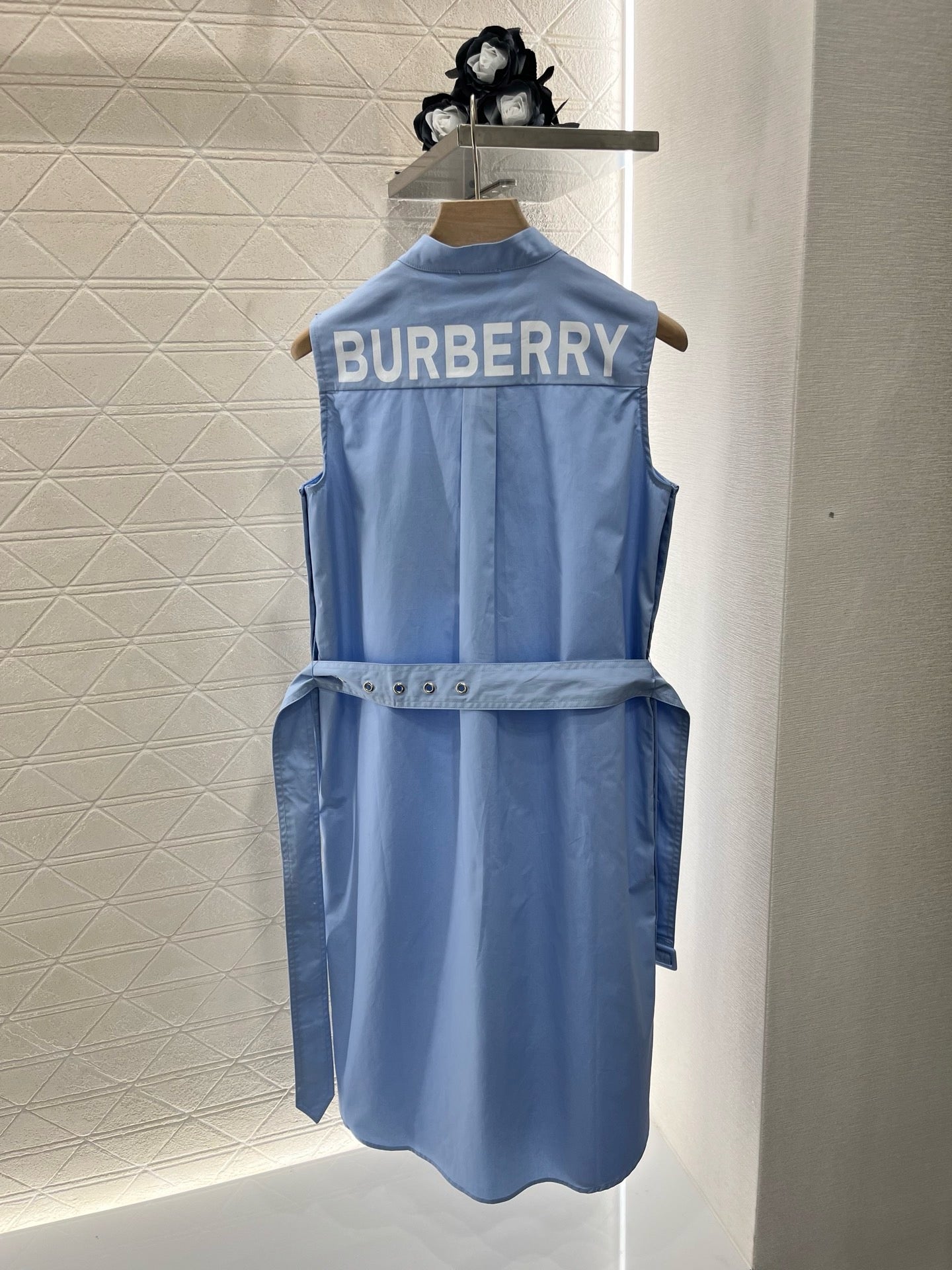 New Stand Collar Belted Dress