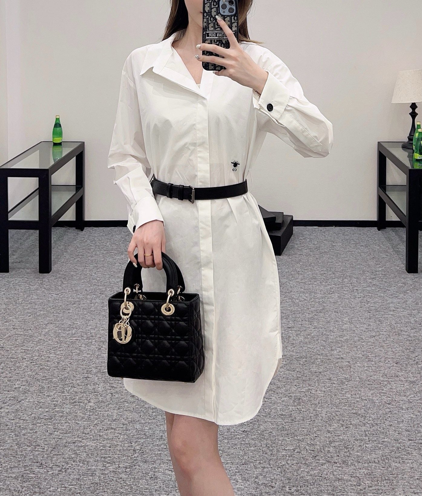 D*New Belted Shirt Dress