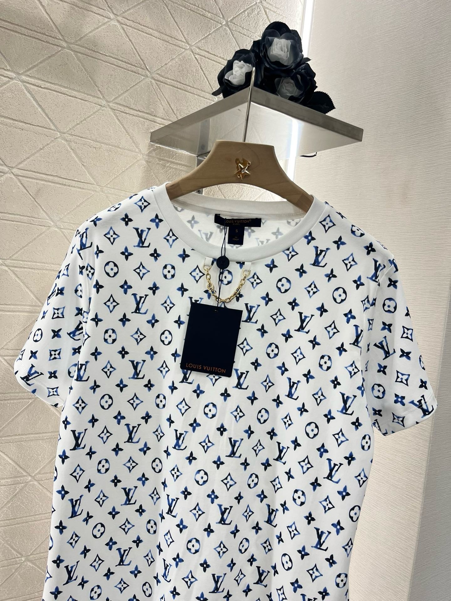 L*2025SS New Round Neck Printed Chain