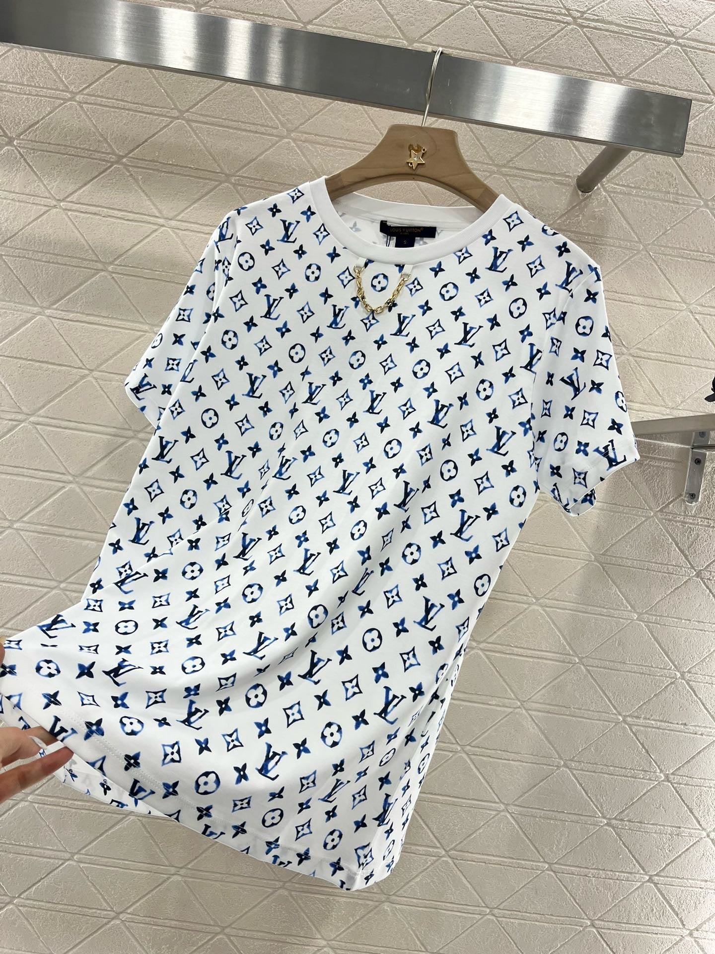 L*2025SS New Round Neck Printed Chain