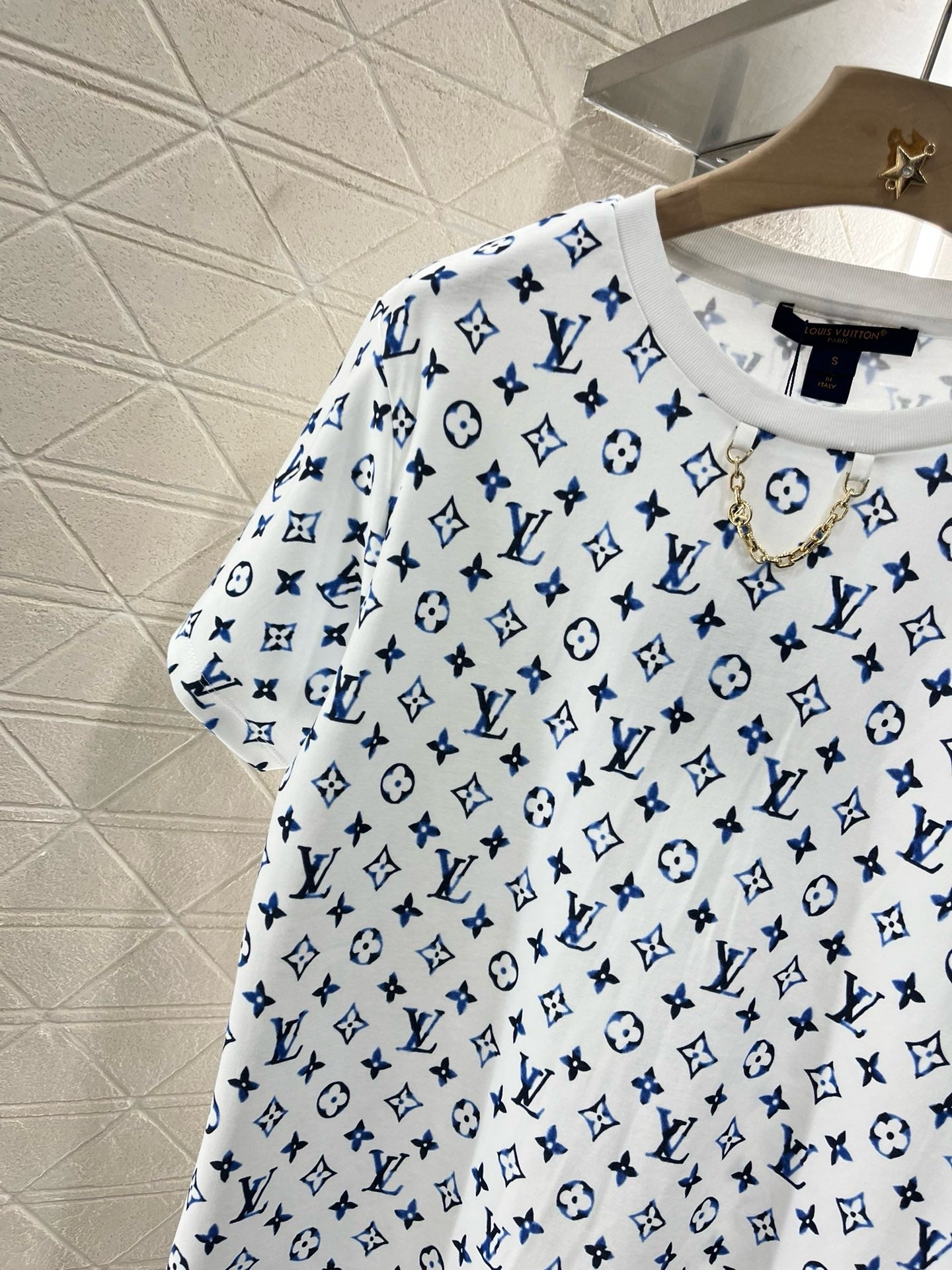 L*2025SS New Round Neck Printed Chain