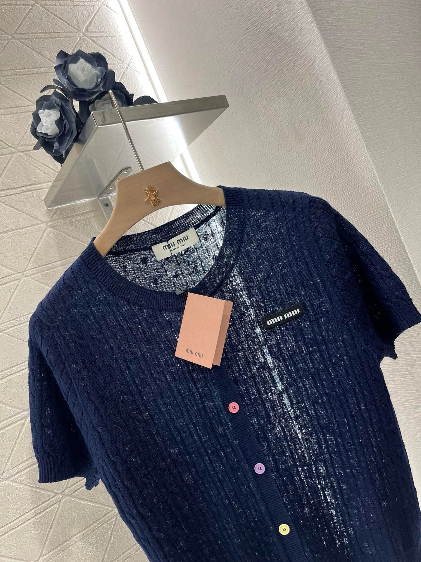 MI*MI*New Arrival Knitted Short Sleeve Cardigan