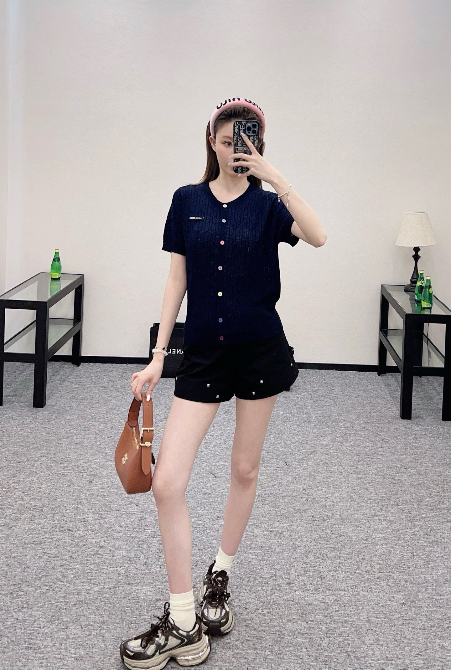 MI*MI*New Arrival Knitted Short Sleeve Cardigan