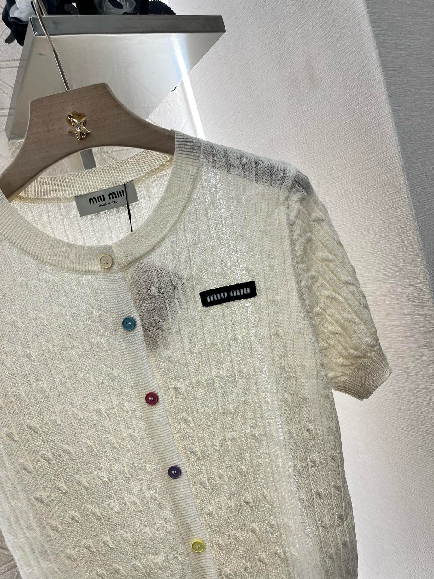 MI*MI*New Arrival Knitted Short Sleeve Cardigan