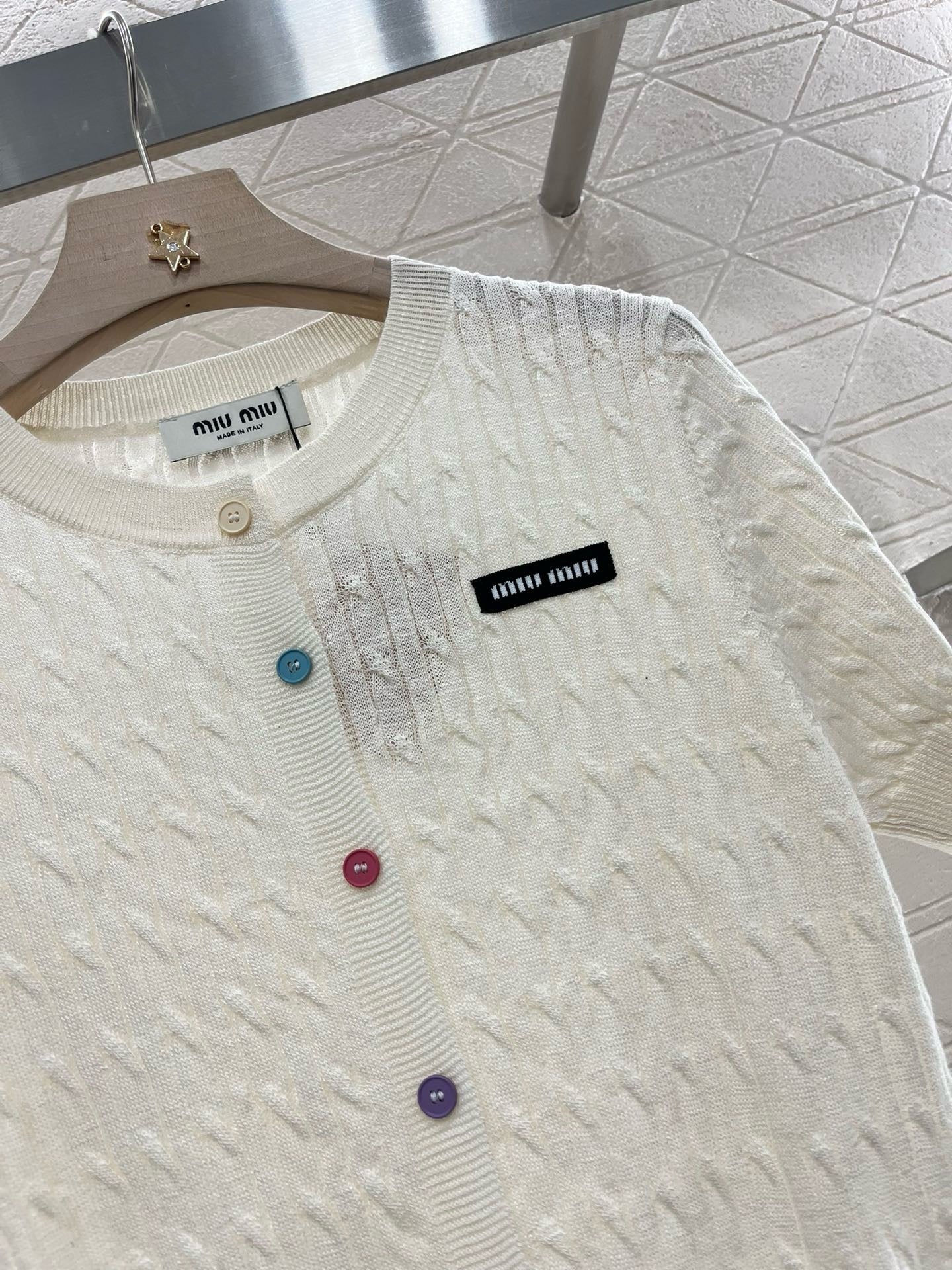 MI*MI*New Arrival Knitted Short Sleeve Cardigan