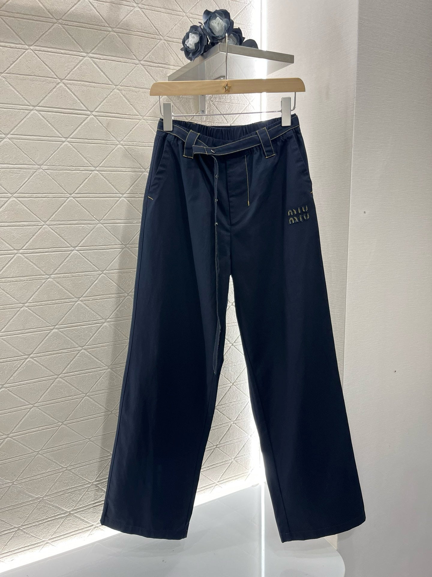 MI*MI* 2025SS New Arrival Belt Straight Jeans