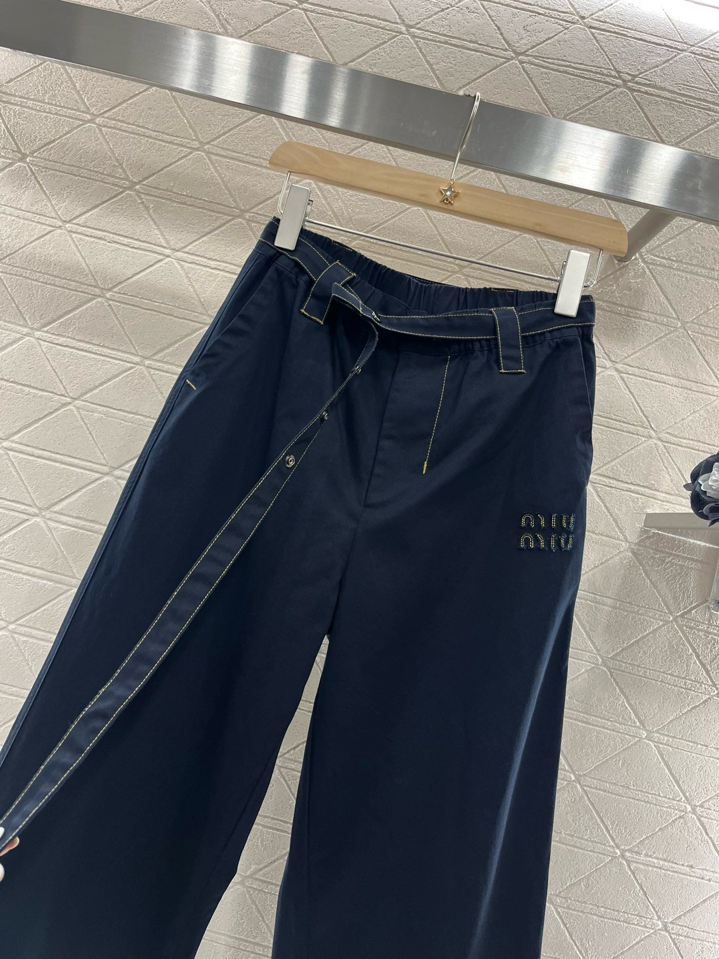 MI*MI* 2025SS New Arrival Belt Straight Jeans