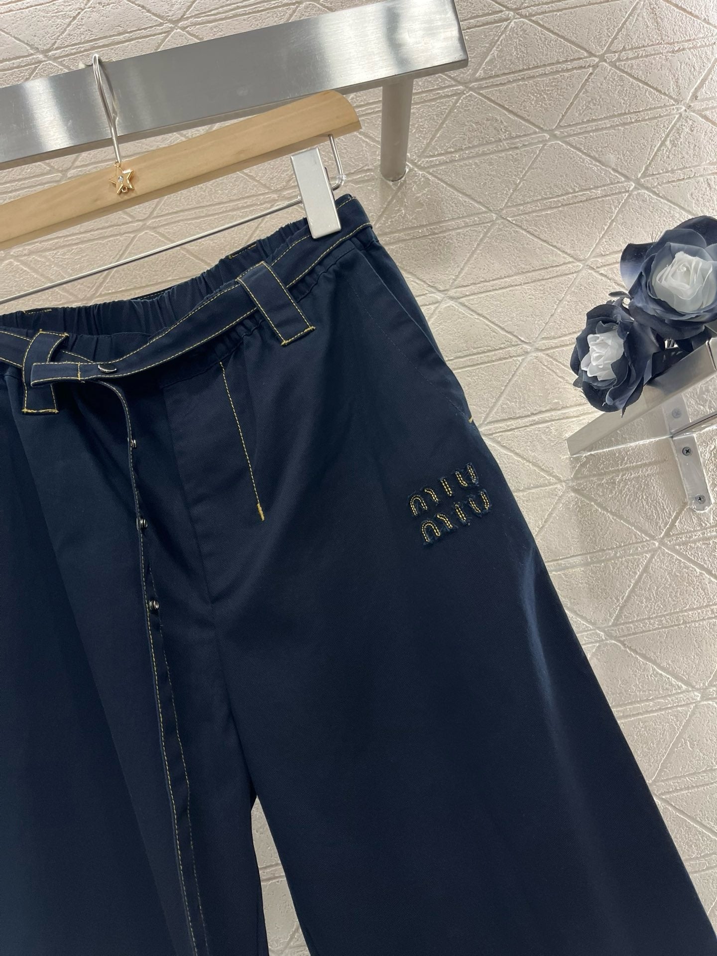 MI*MI* 2025SS New Arrival Belt Straight Jeans