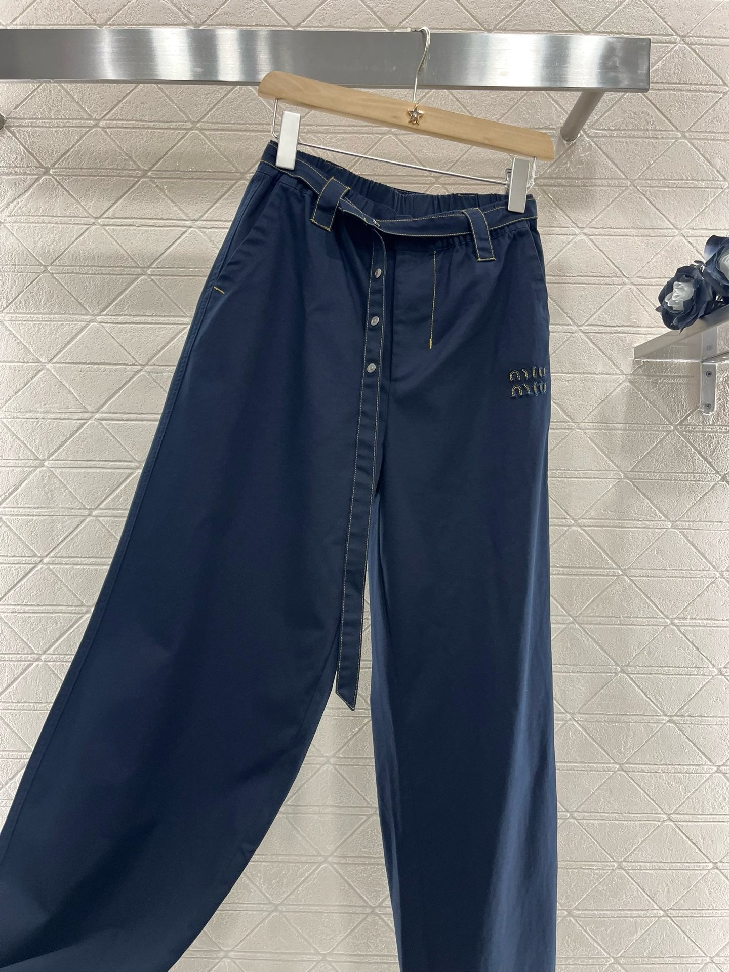 MI*MI* 2025SS New Arrival Belt Straight Jeans
