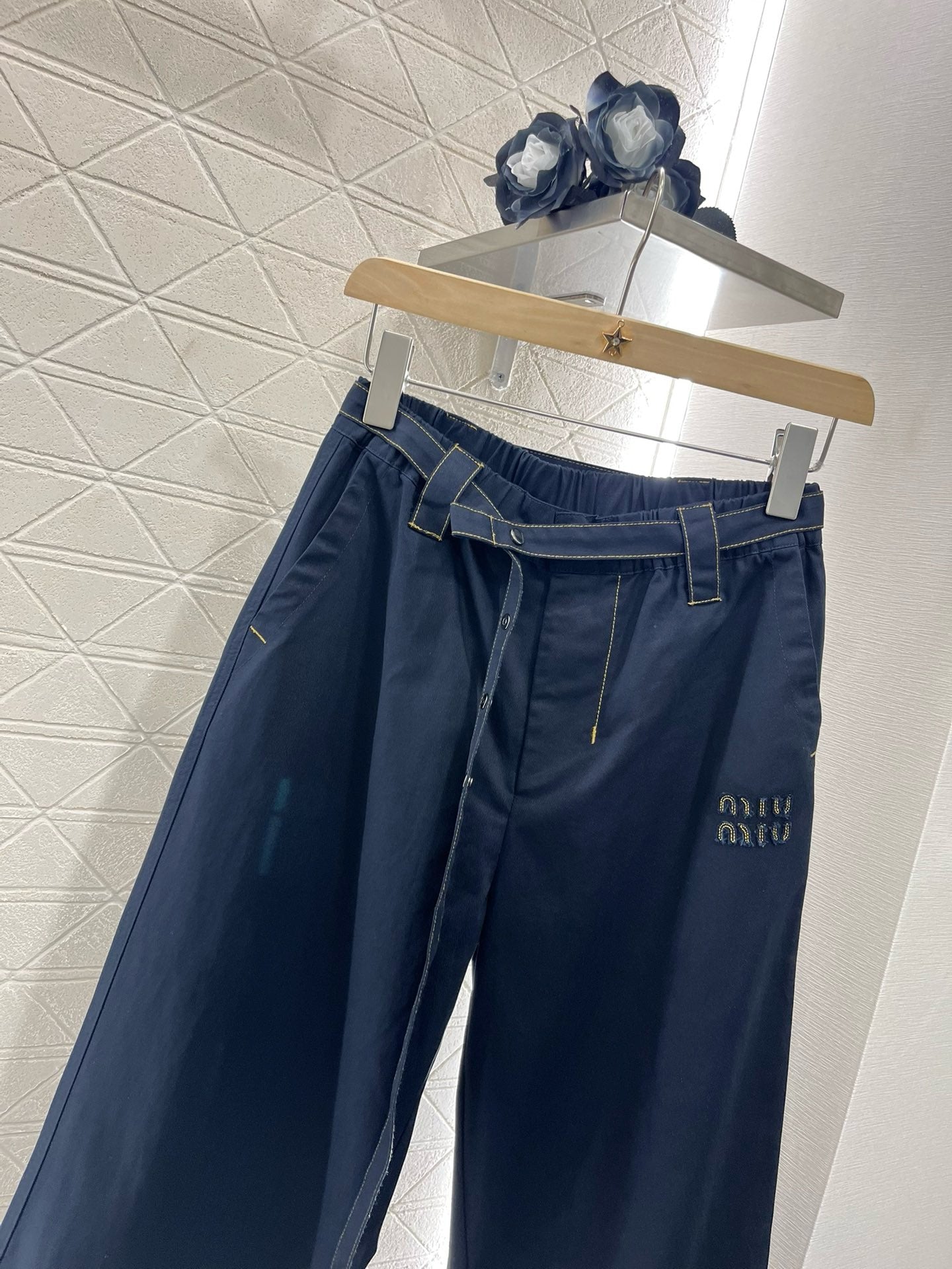 MI*MI* 2025SS New Arrival Belt Straight Jeans