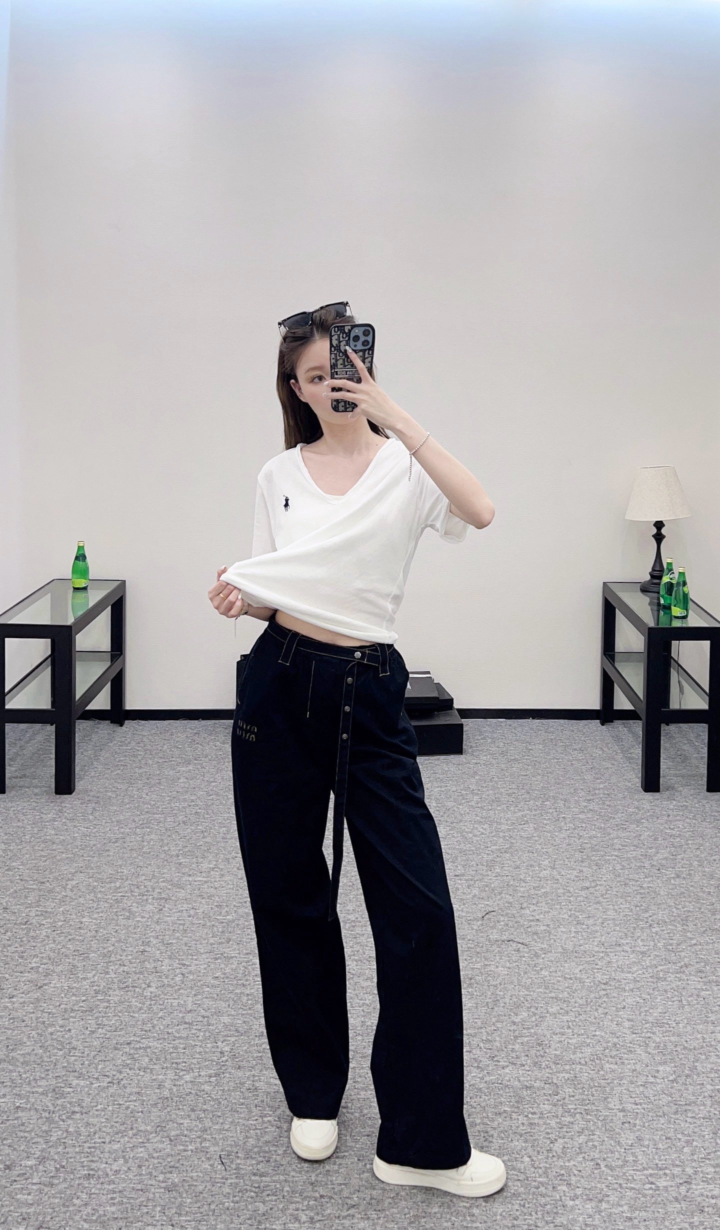 MI*MI* 2025SS New Arrival Belt Straight Jeans