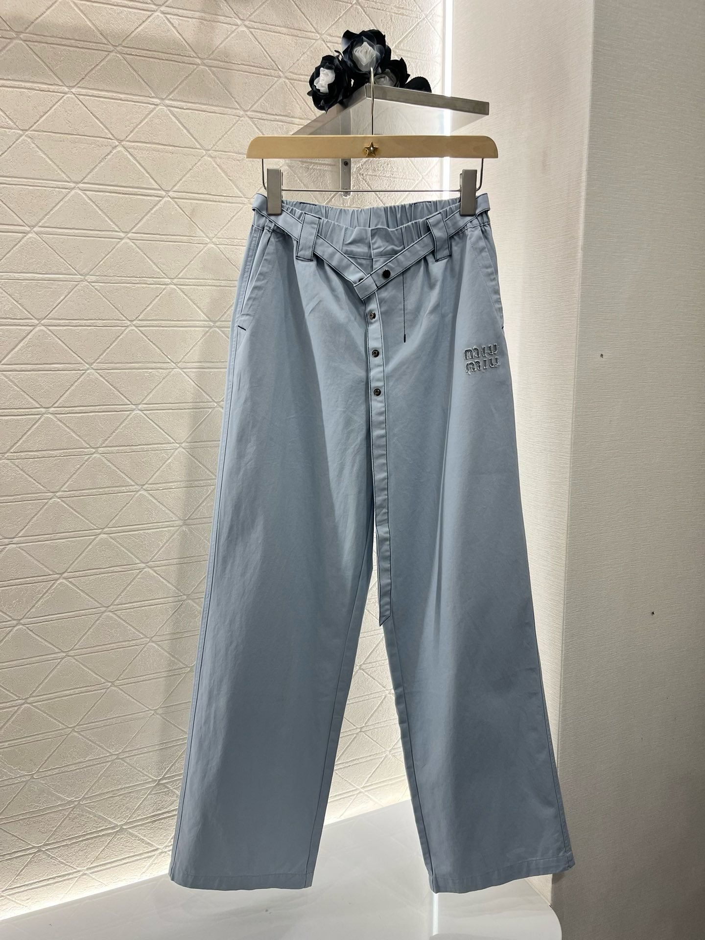MI*MI* 2025SS New Arrival Belt Straight Jeans