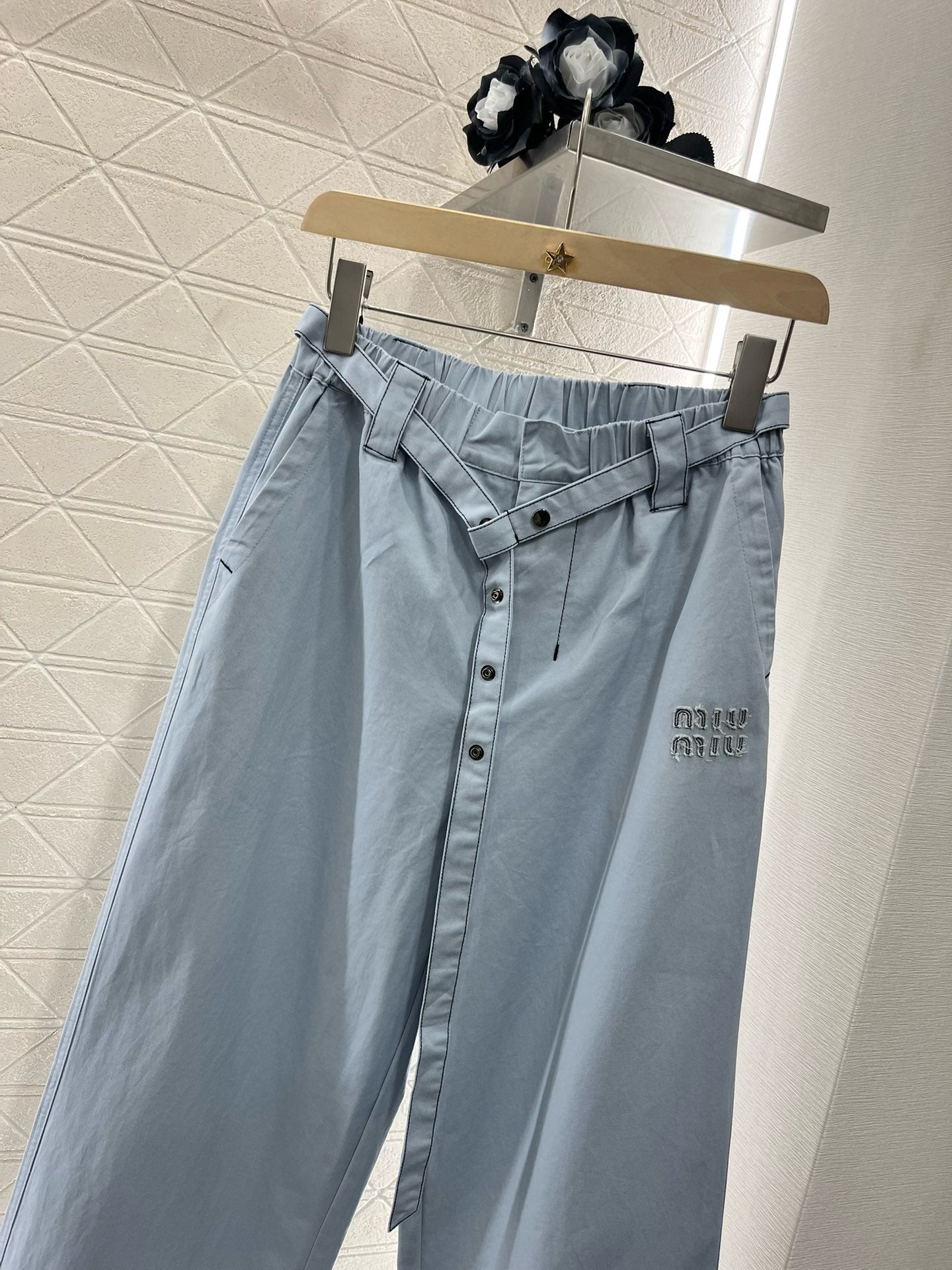MI*MI* 2025SS New Arrival Belt Straight Jeans
