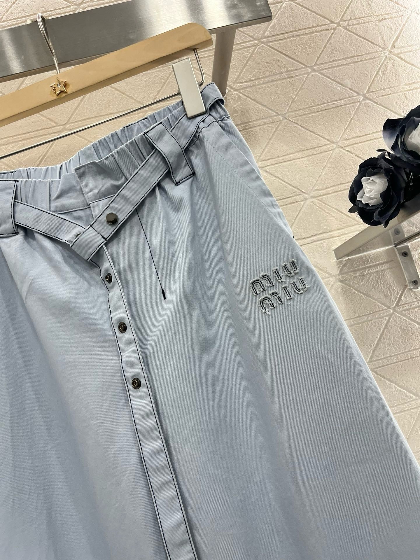 MI*MI* 2025SS New Arrival Belt Straight Jeans