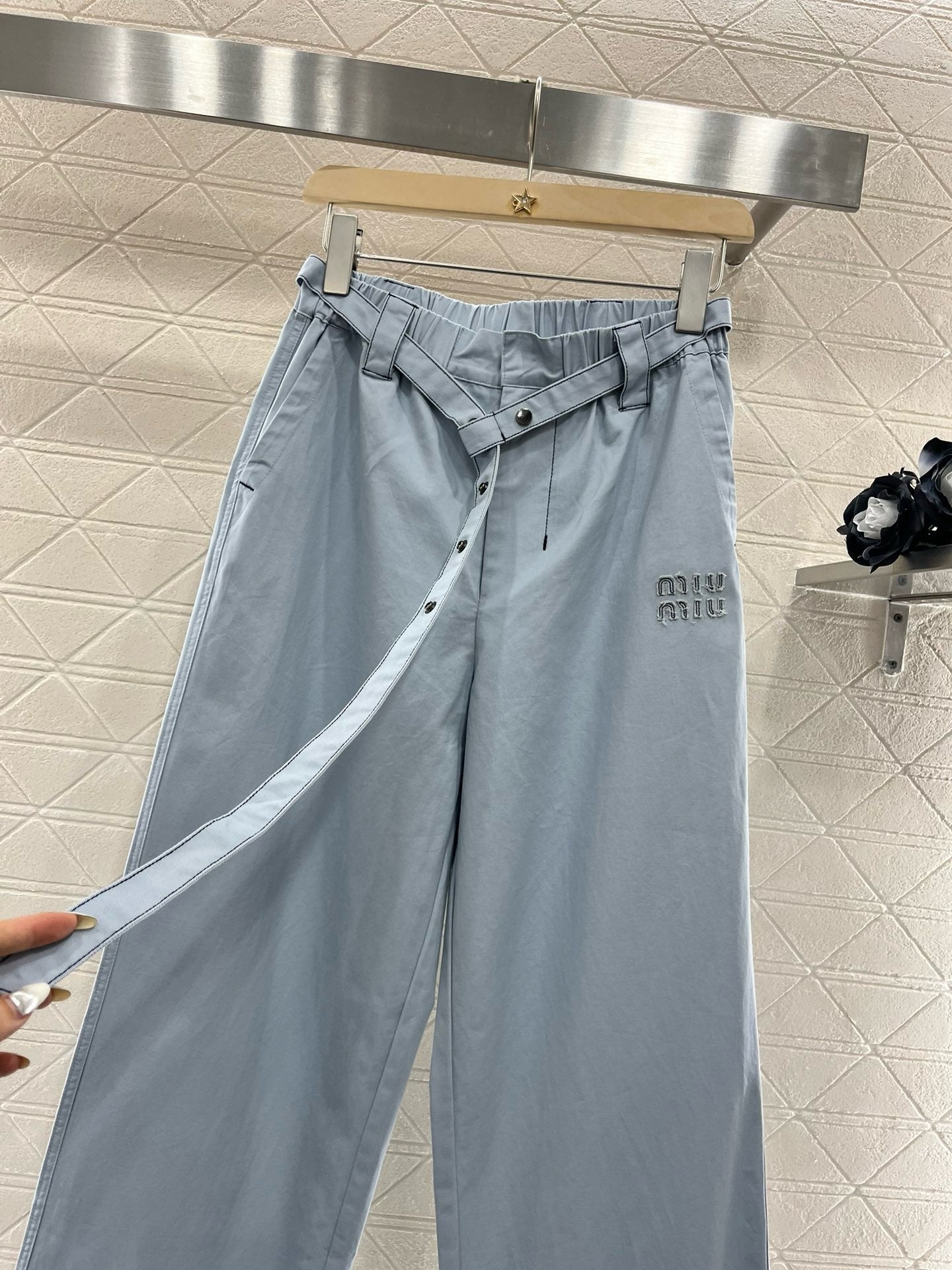 MI*MI* 2025SS New Arrival Belt Straight Jeans