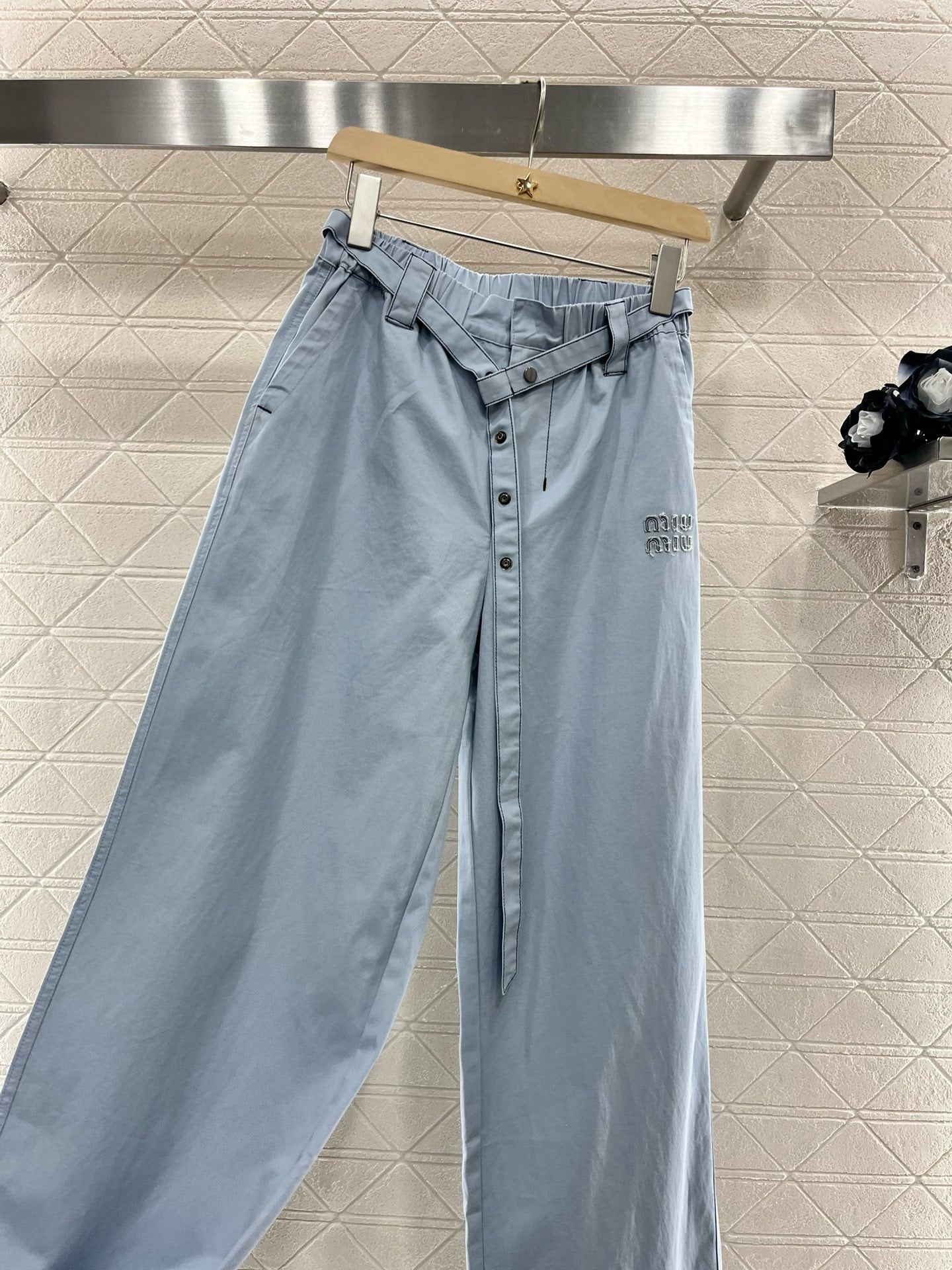 MI*MI* 2025SS New Arrival Belt Straight Jeans