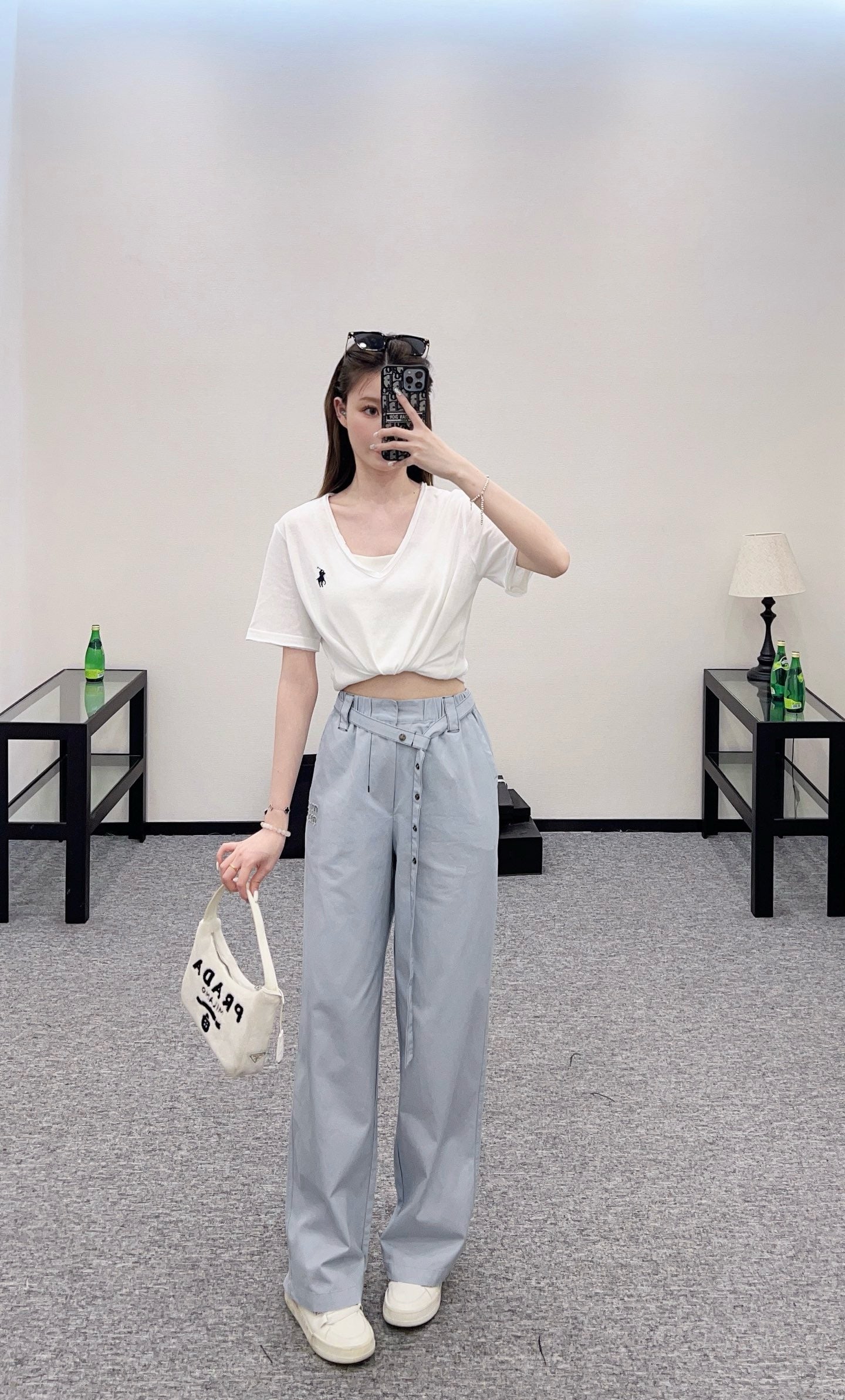 MI*MI* 2025SS New Arrival Belt Straight Jeans